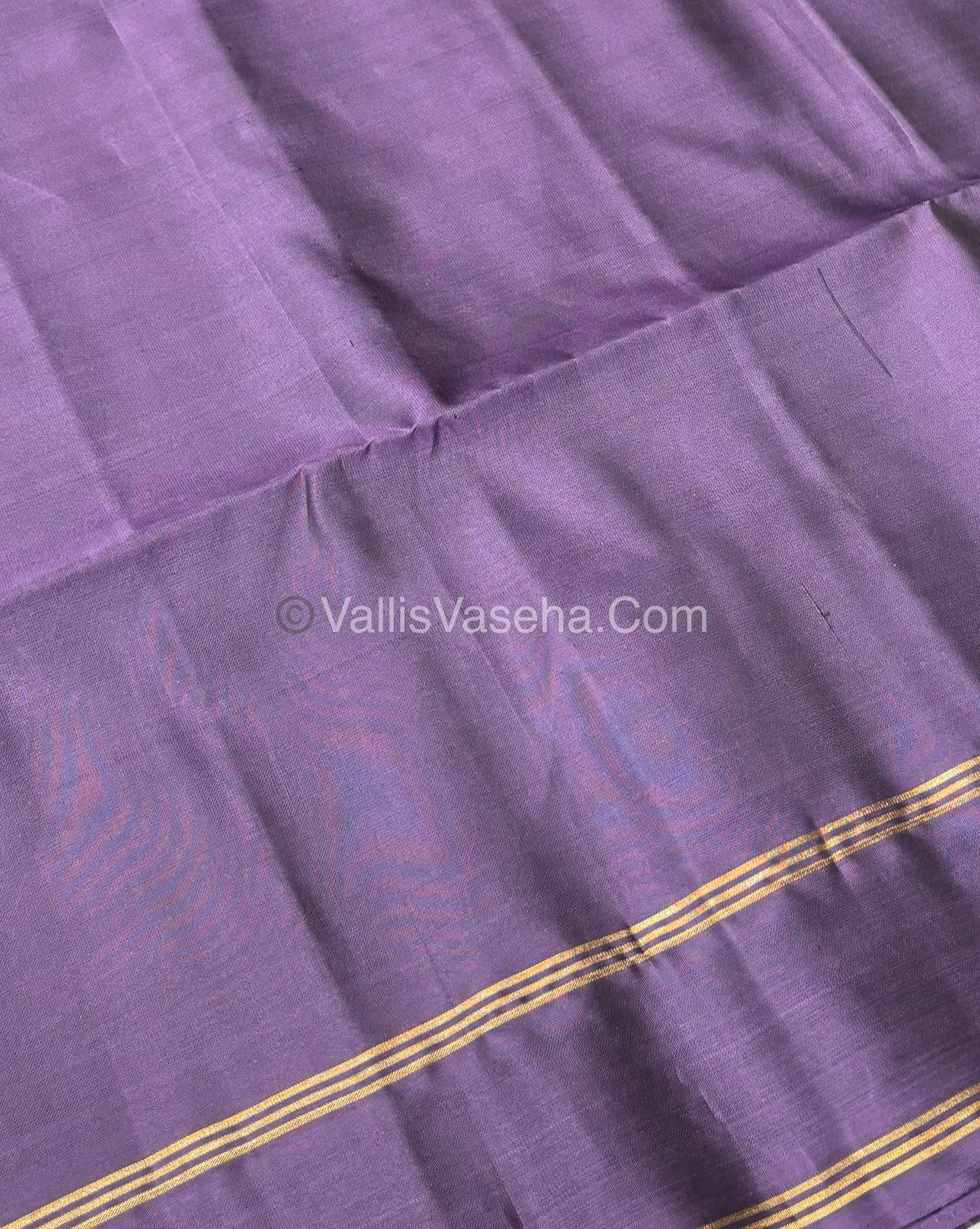 Pure Soft Silk Saree - Kolam Design - Pink & Purple Shade - VVPSS074