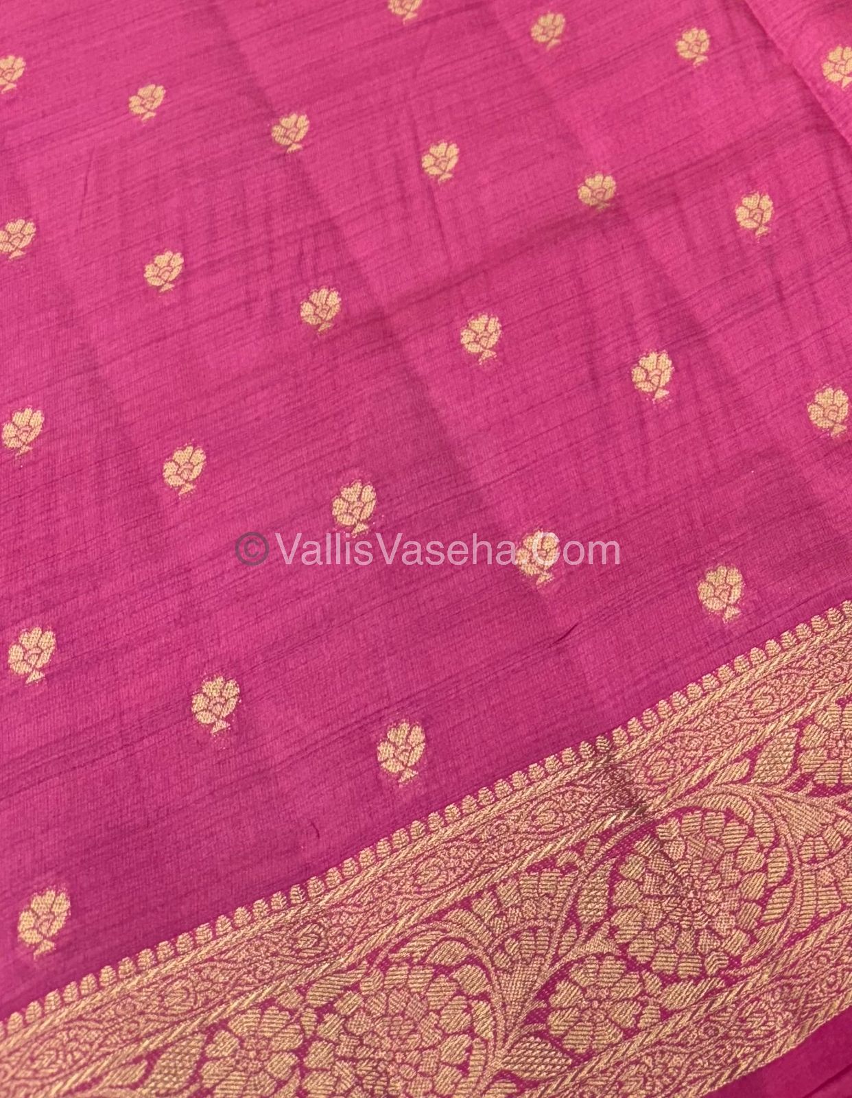 Semi Tussar Silk - Grand Pallu - Baby Pink Shade - VVSTS029