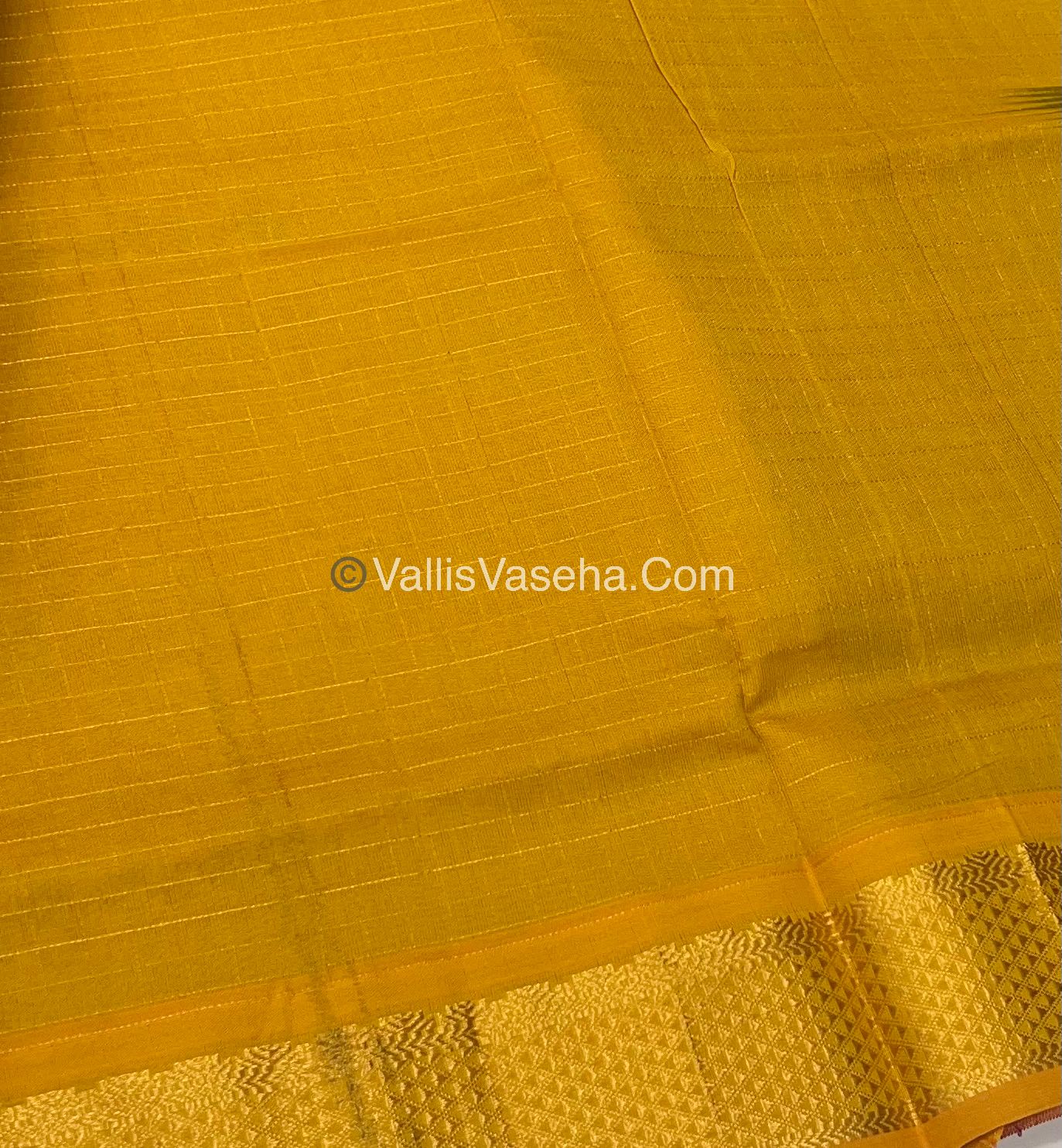 Semi Silk Cotton Saree - Pink With Yellow shade - VVSSC003