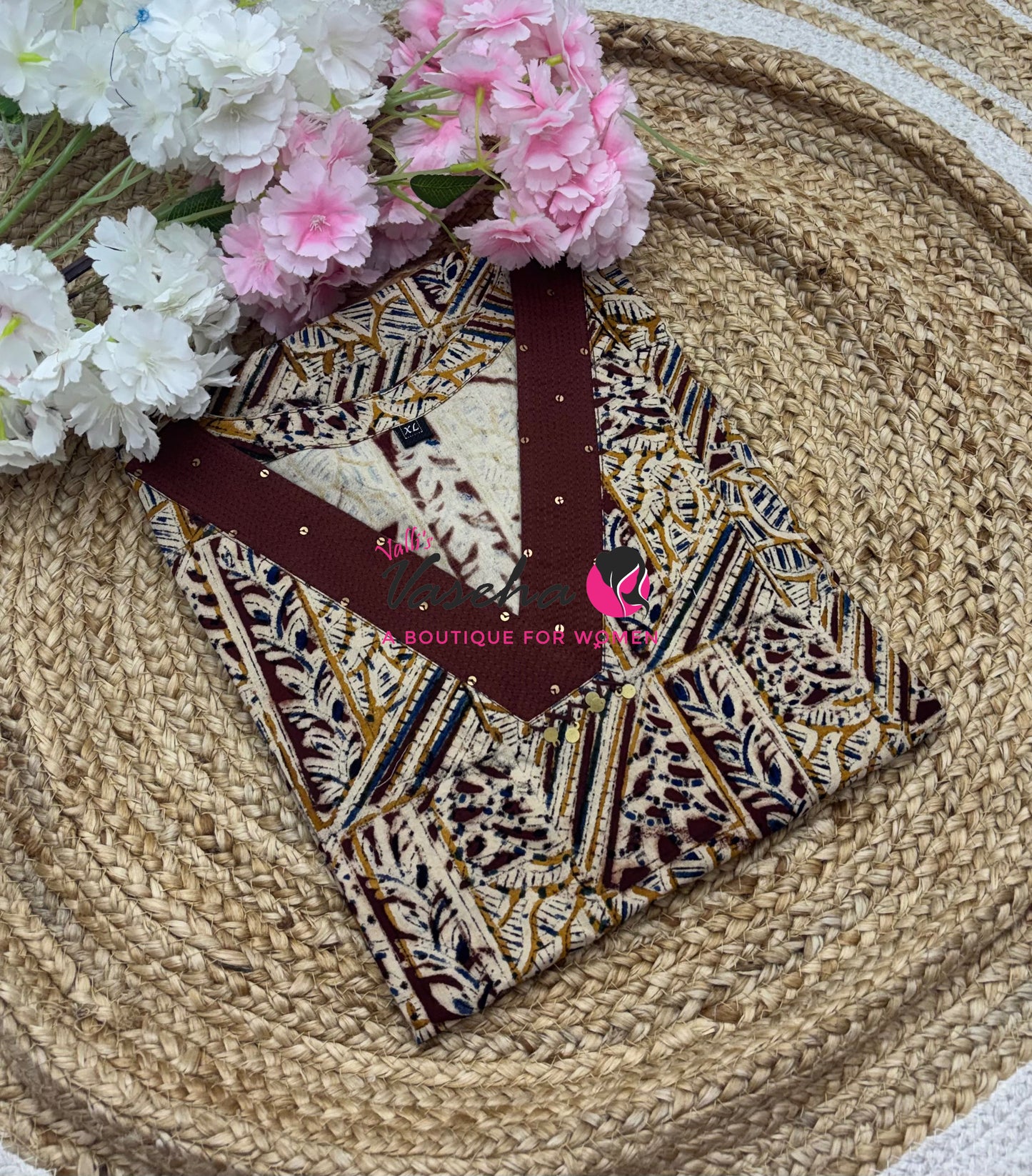 Ready Made - Pure Kalamkari Cotton - Kurti - VVRKC004