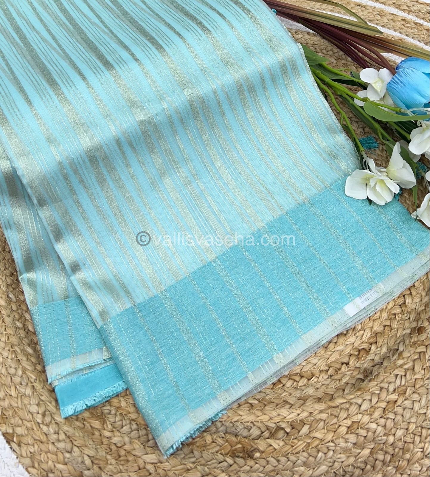 Organza Saree - Blue Shade - VVOS001