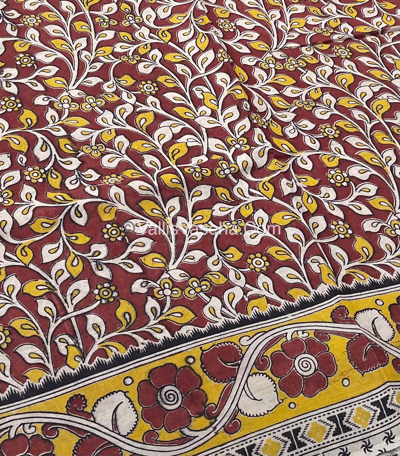 Pure Kalamkari Cotton Saree - VVPKC001