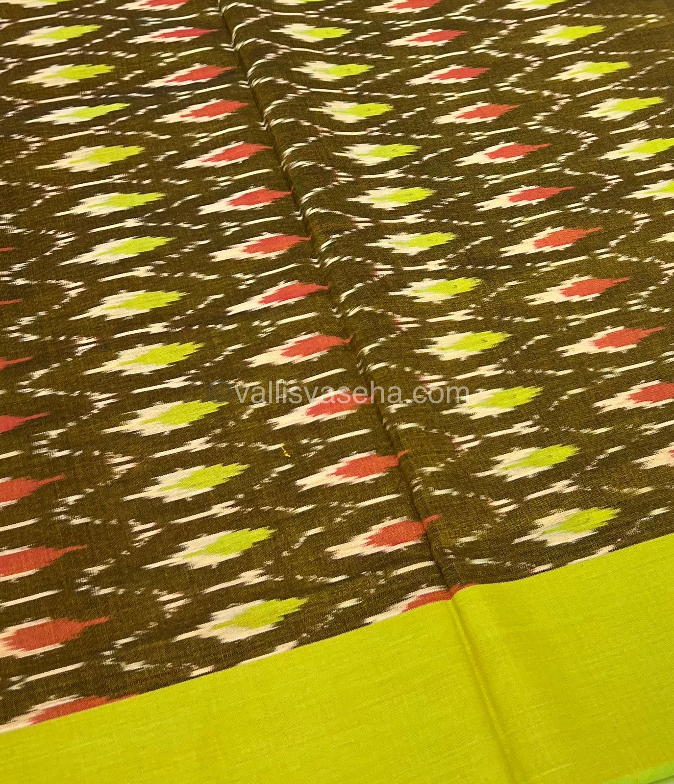 Ikkat Mercerised Cotton Saree - VVIKS001