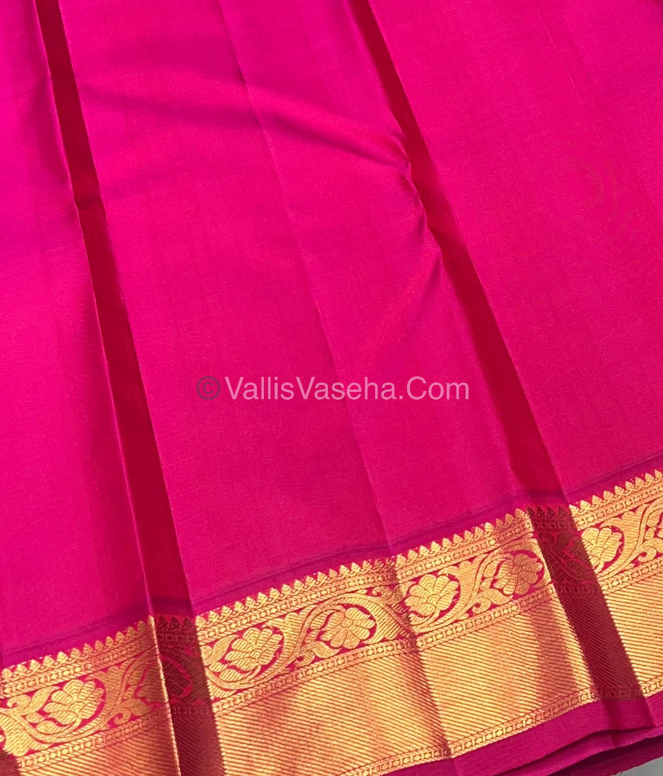 Pure Kanchipuram Silk Saree - Blue & Pink Combo - VVPS014