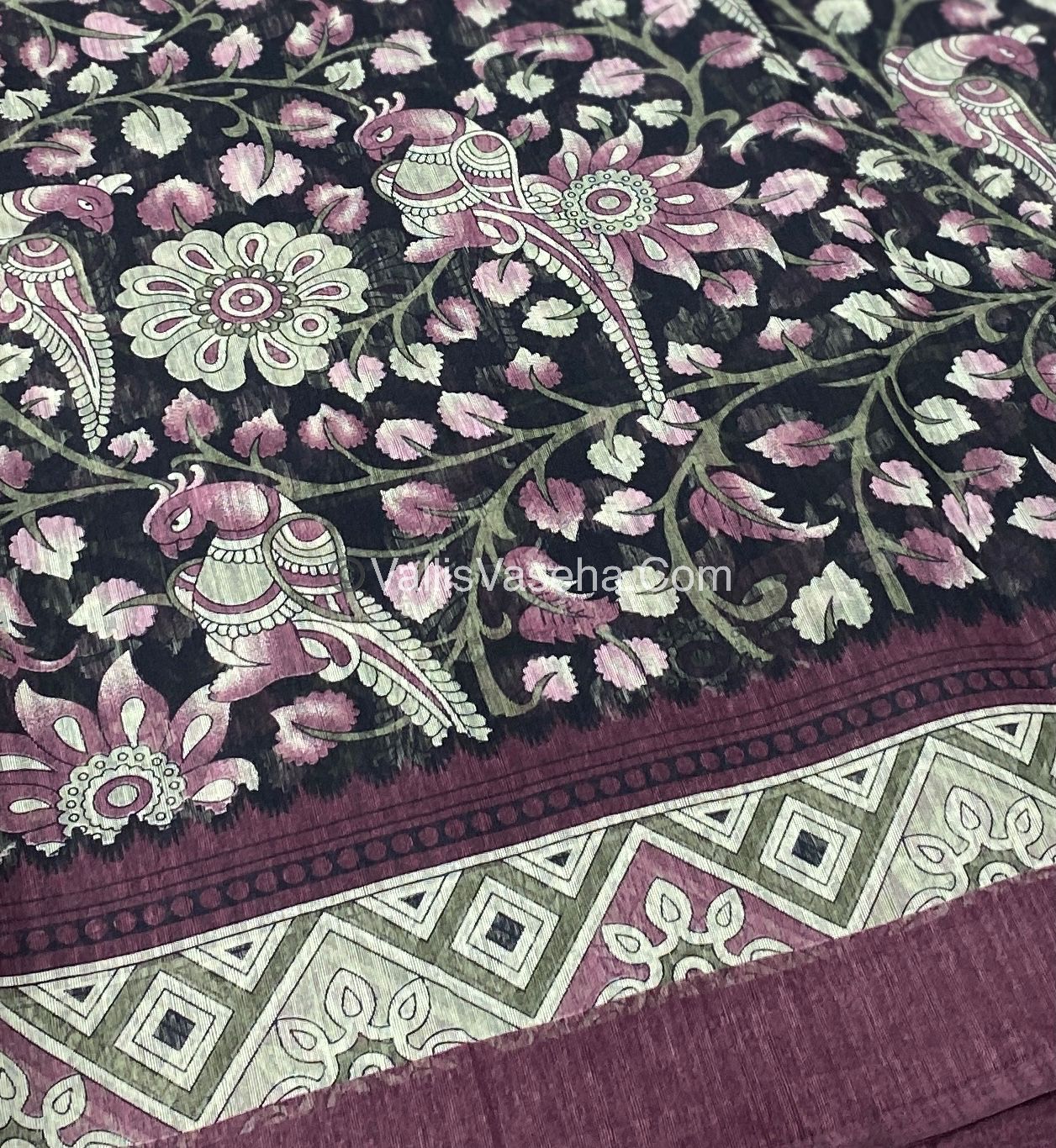 Jute Mixed Cotton Saree | VVJCS001