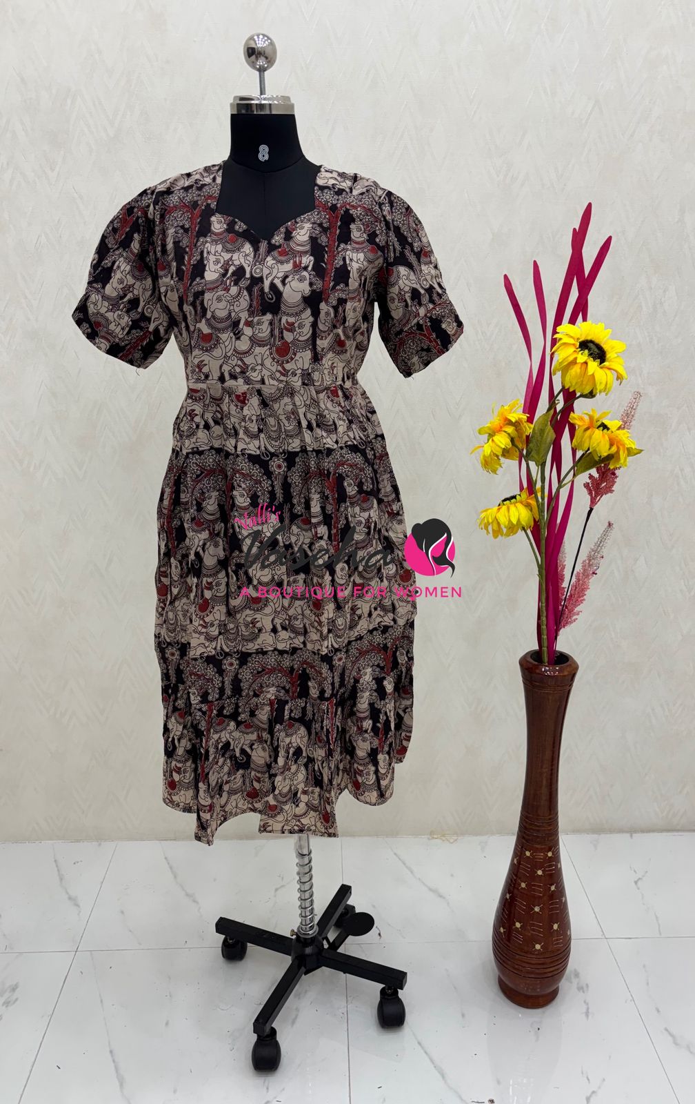 Ready Made - Kalamkari Frock - VVRKF002
