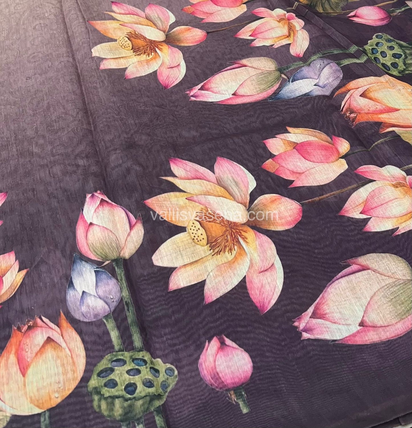 Semi Chanderi Saree - Digital Printed - VVSCD001