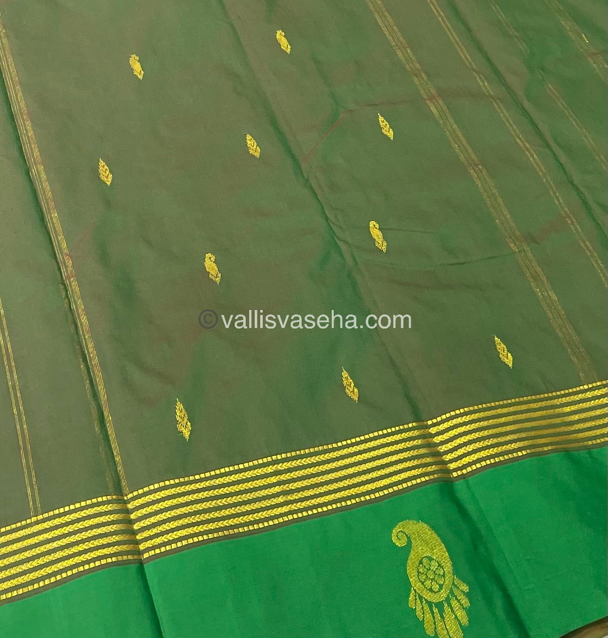 Semi Silk Saree - Kanchi Pattu Style - VVSSS004