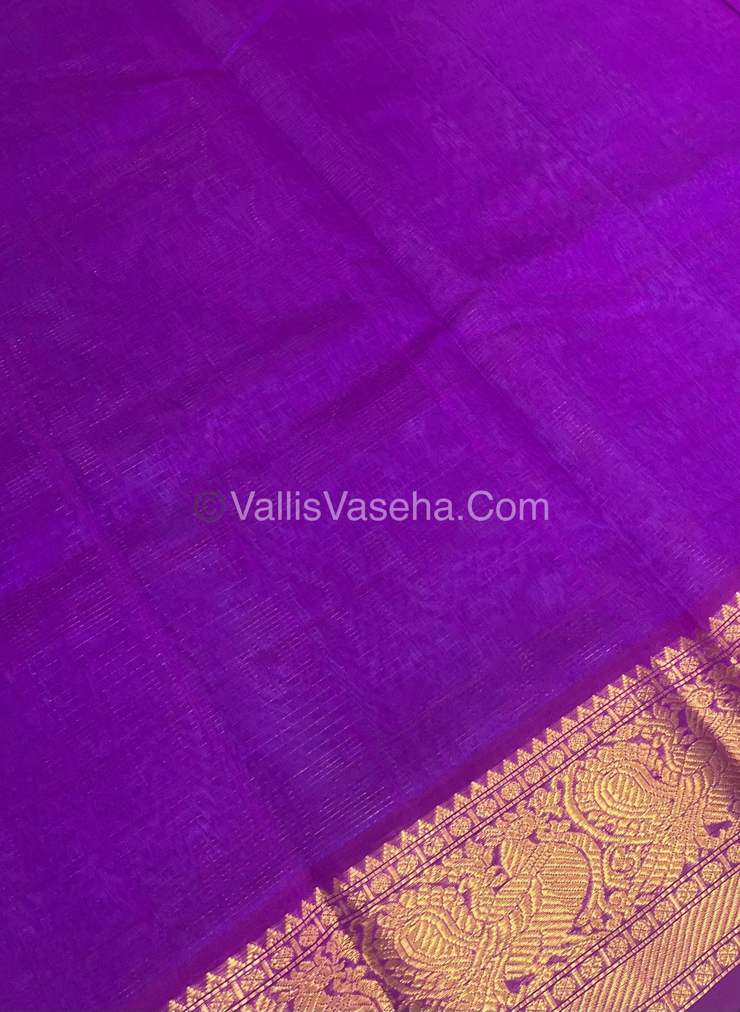 Pure Silk Cotton Saree - Vairavoosi checks - Mayil & Chakkaram - VVMCV002