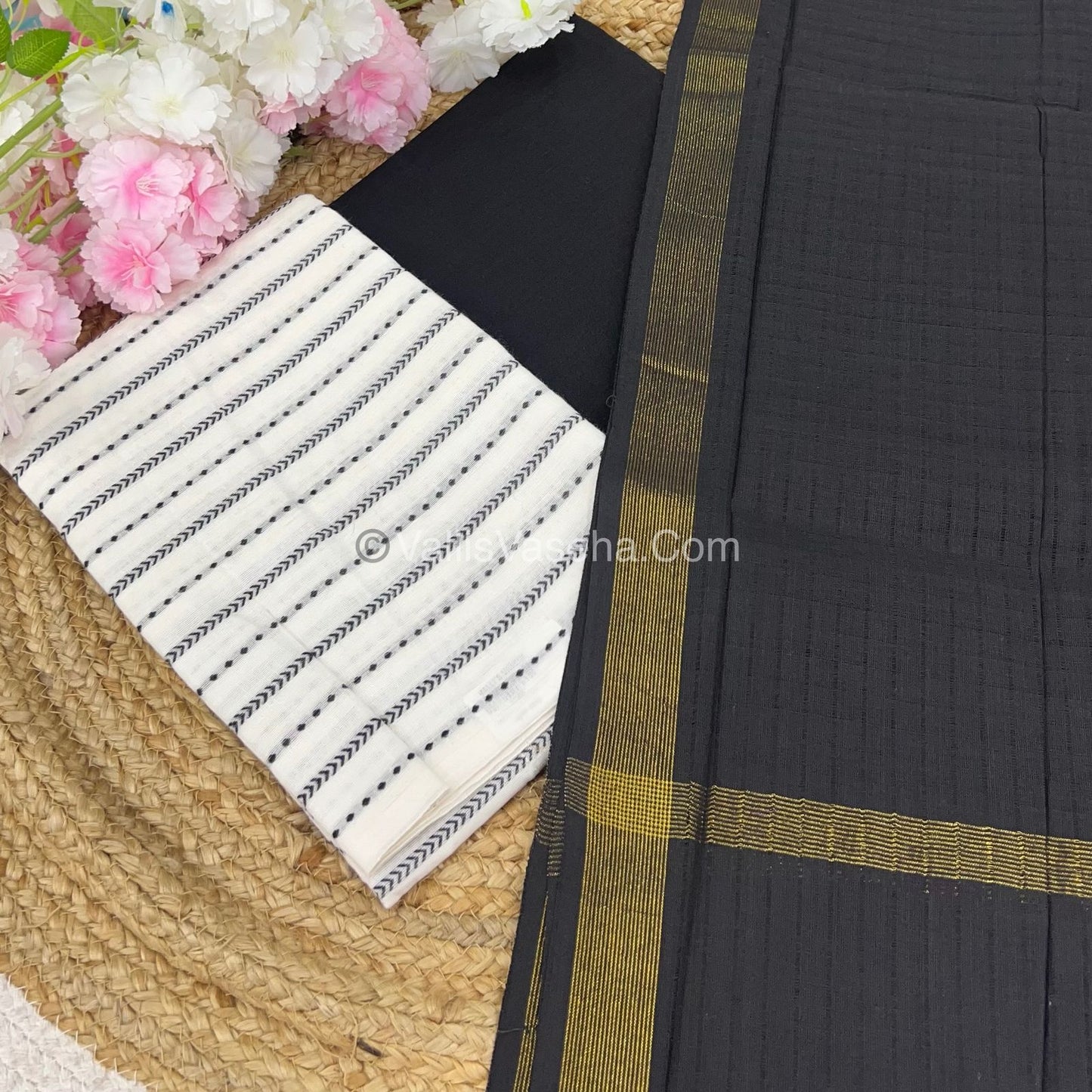 Salwar Material - Pure Cotton - Jacquard Design Set - VVUSM008