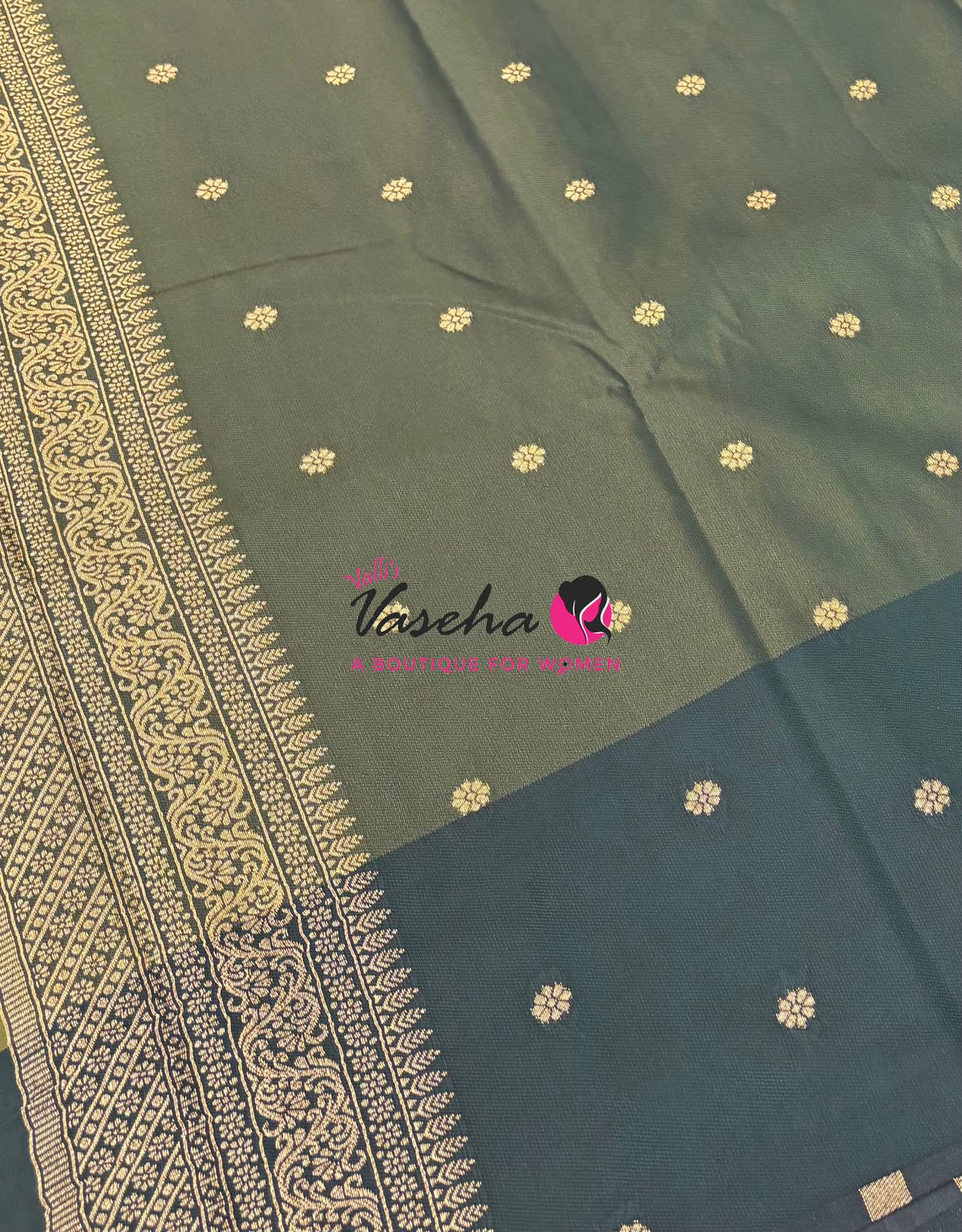 Semi Soft Silk - Green With Green - VVSSS039