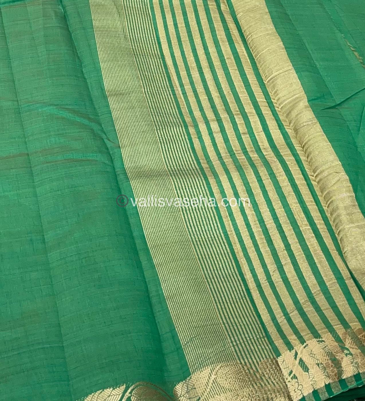 Semi Tussar Silk - Green Shade - VVSTS003