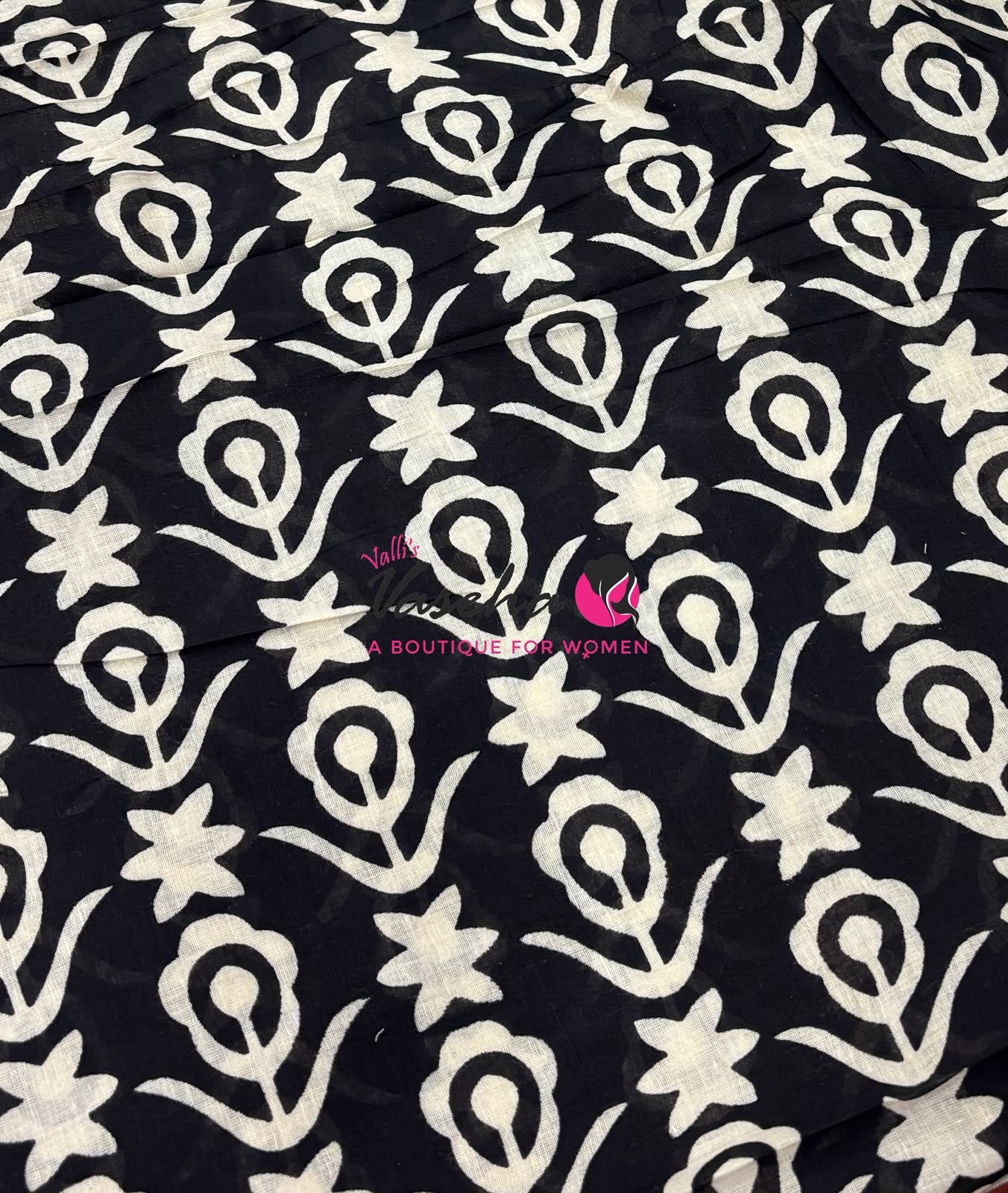Pure Soft Mul Mul Cotton Sarees - Hand Block Prints - VVMMC011