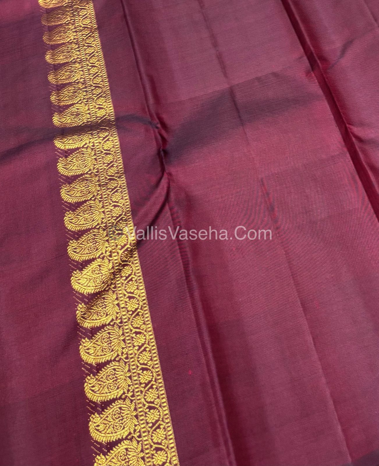 Pure Kanchipuram Silk Saree - Pazhum Pazhamum Checks - VVPS017