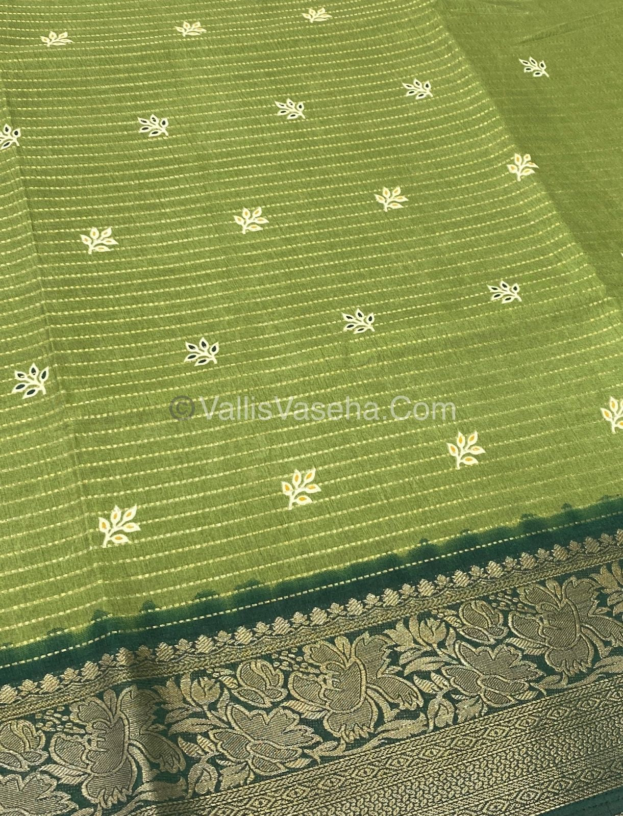 Semi Binny Silk - Vaira Voosi Design and Leaf prints - VVSDS005