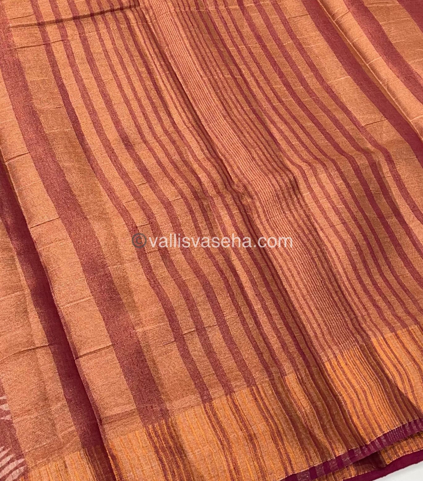 Semi Tussar Silk - Maroon Shade - VVSTS001