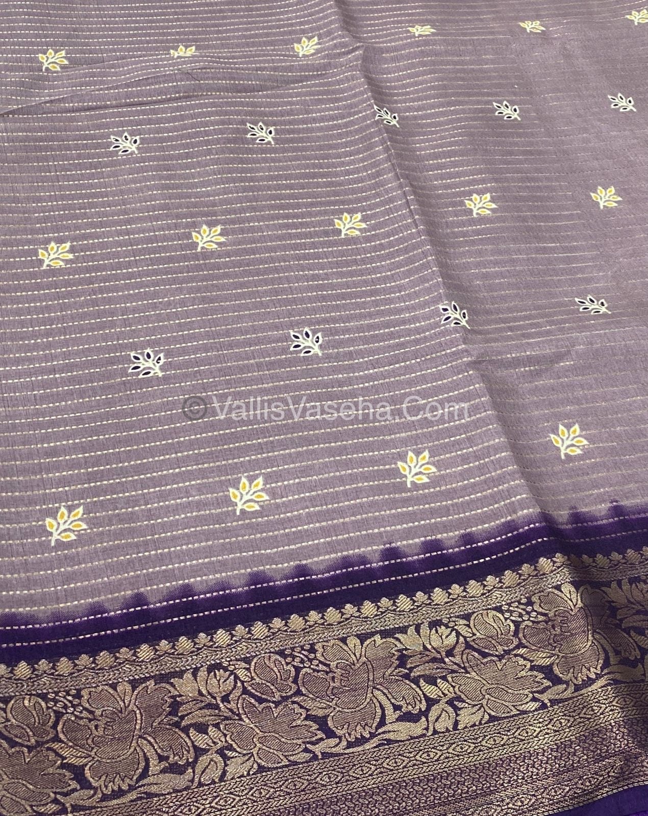 Semi Binny Silk - Vaira Voosi Design and Leaf prints - VVSDS005