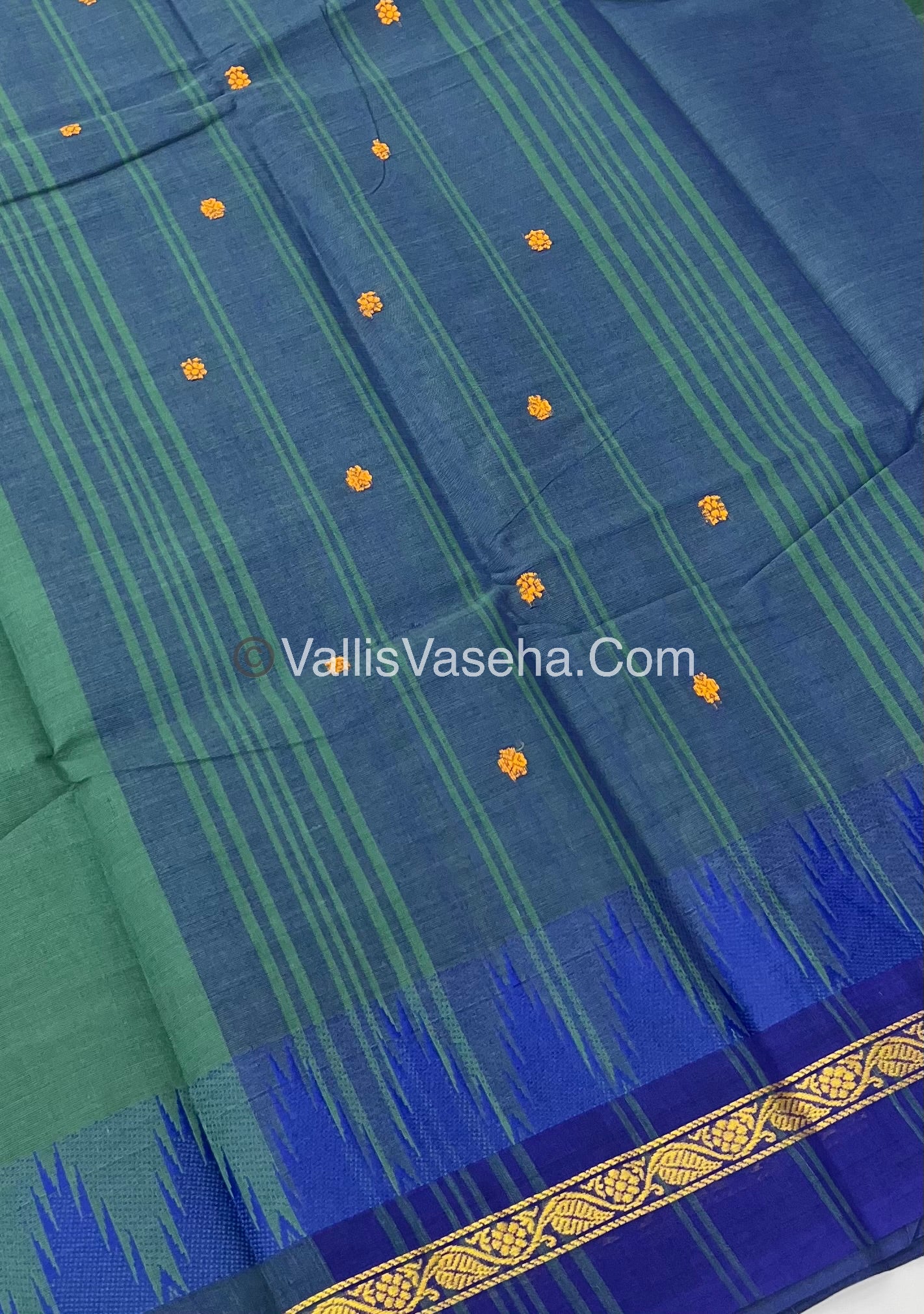 Kanchi Cotton Saree - Butta Design - VVKCS008
