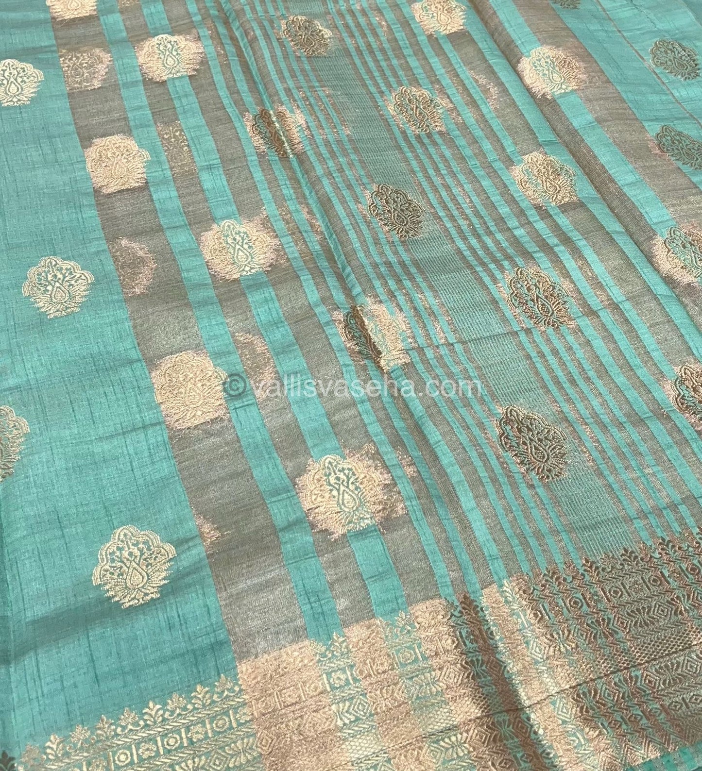 Semi Tussar Silk Saree - Pastel Green Shade - VVSTS008