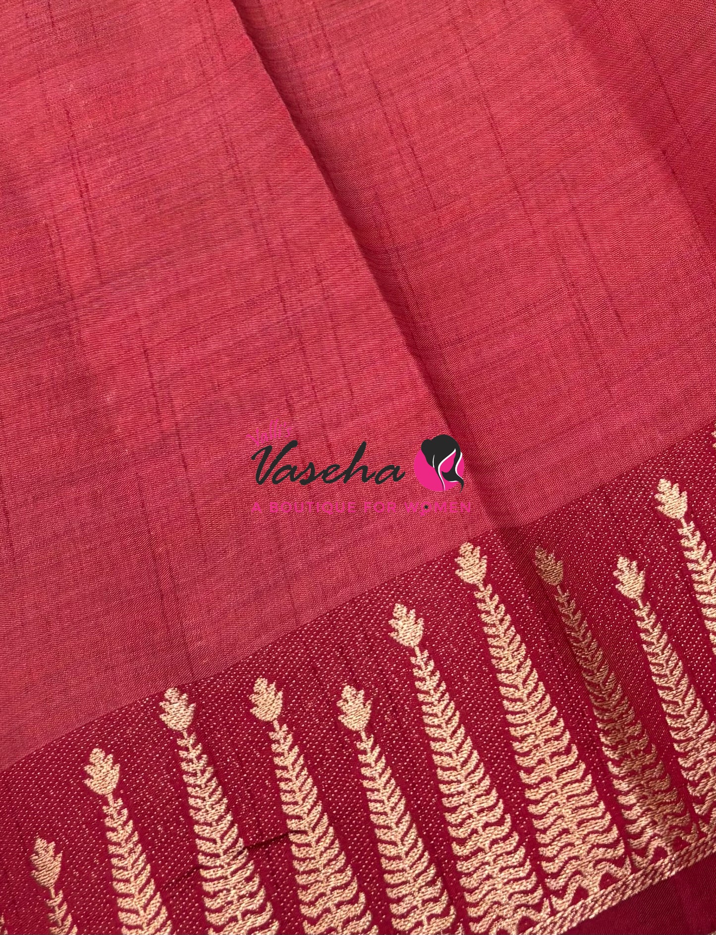 Semi Tussar Silk Saree | Maroon Shade |VVSTS050