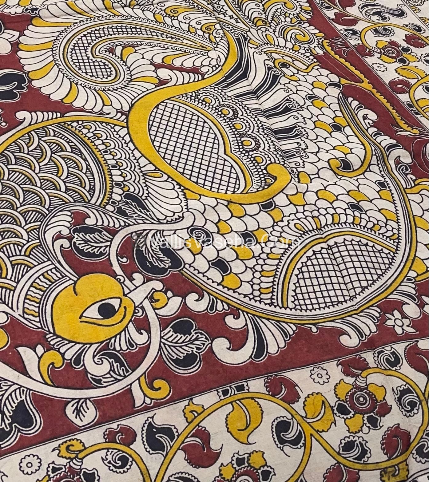 Pure Kalamkari Cotton Saree - VVPKC001