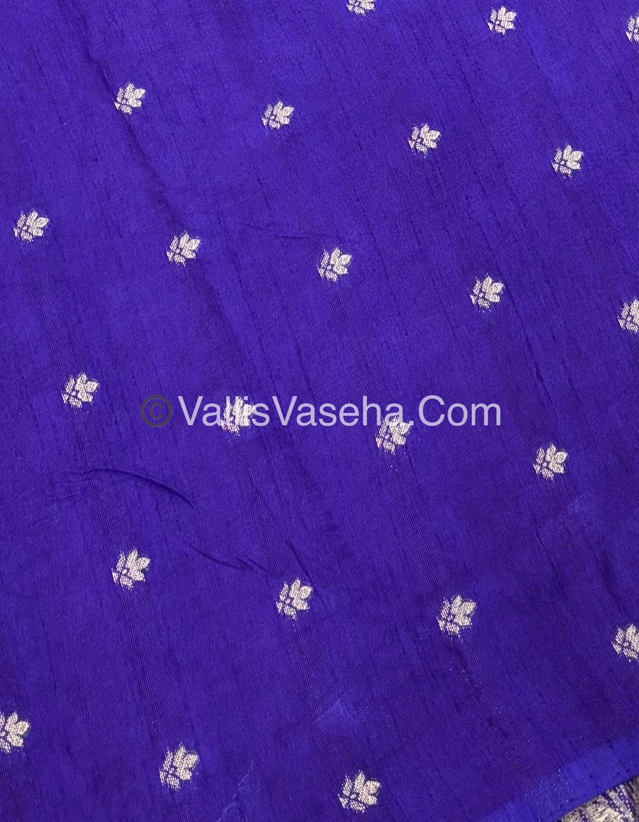 Semi Tussar Silk - Vairavoosi & Elephant Design - Purplish with Violet shade-VVSTS019