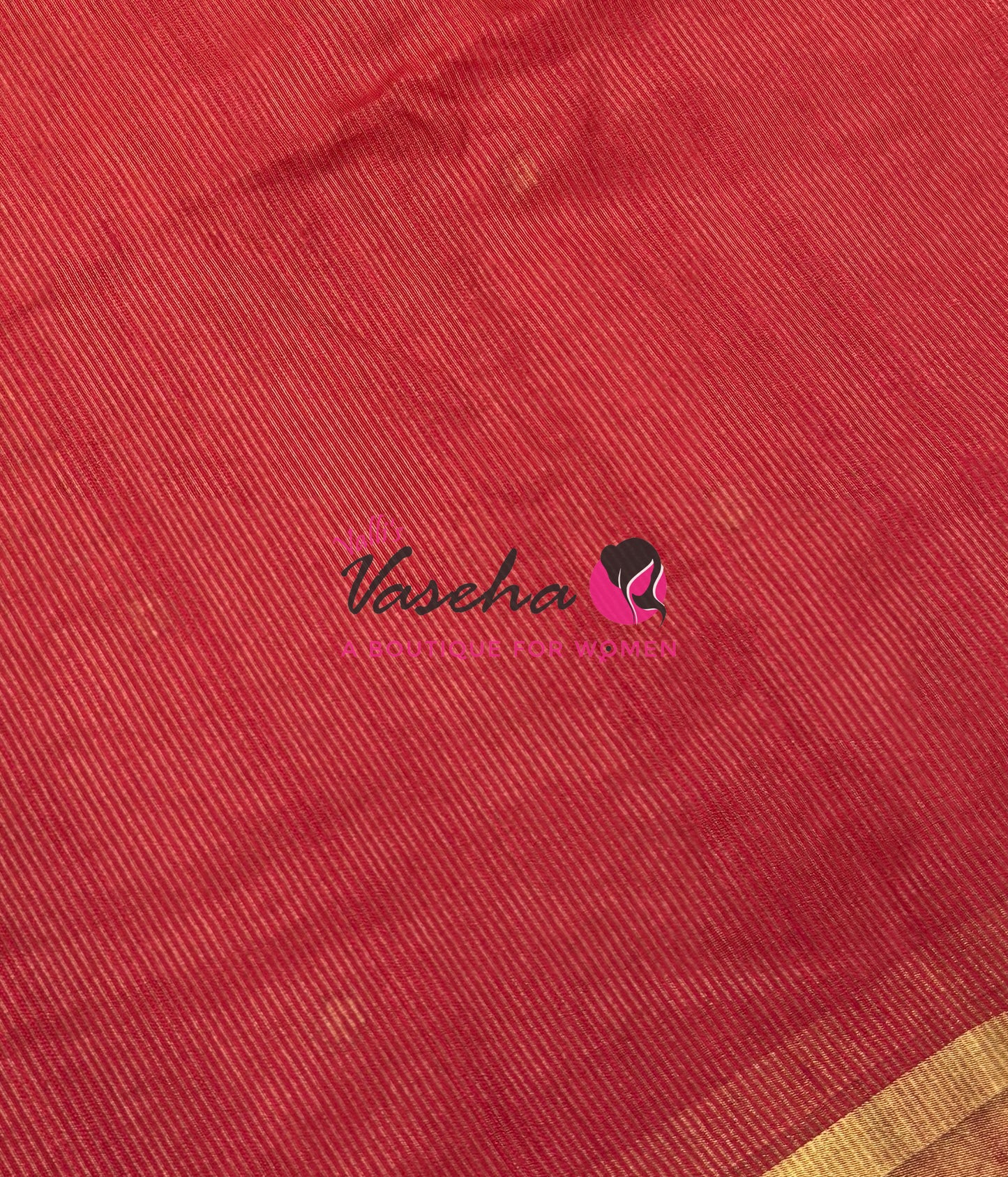 Semi Duppion Tussar Silk Saree | Red Shade |VVSDT001
