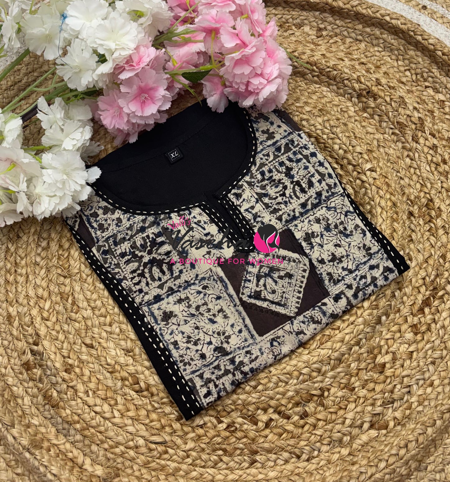 Ready Made - Pure Kalamkari Cotton - Short Kurti - VVRKC003
