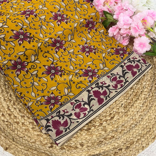 Pure Kalamkari Cotton Saree - VVPKC002