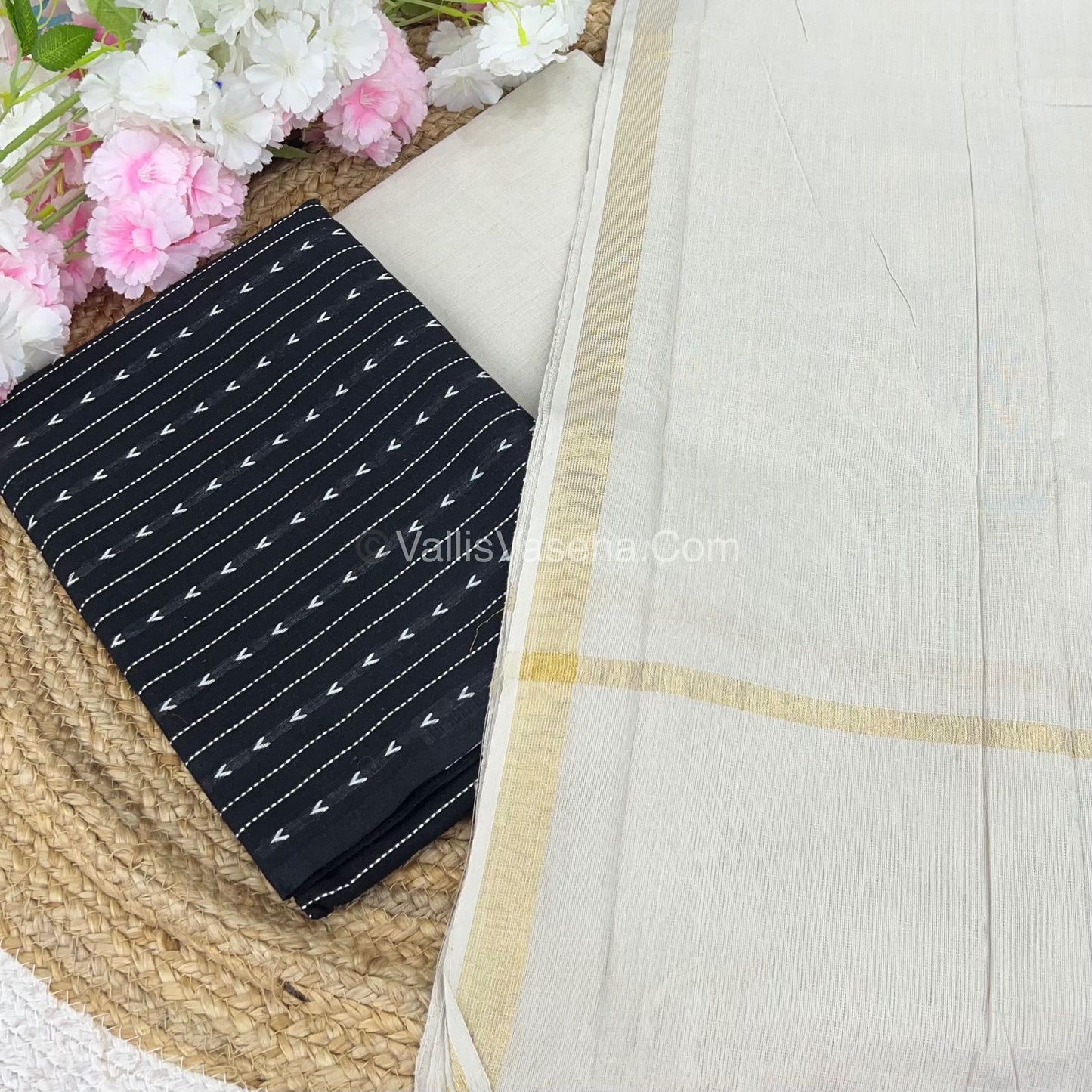 Salwar Material - Pure Cotton - Jacquard Design Set - VVUSM008