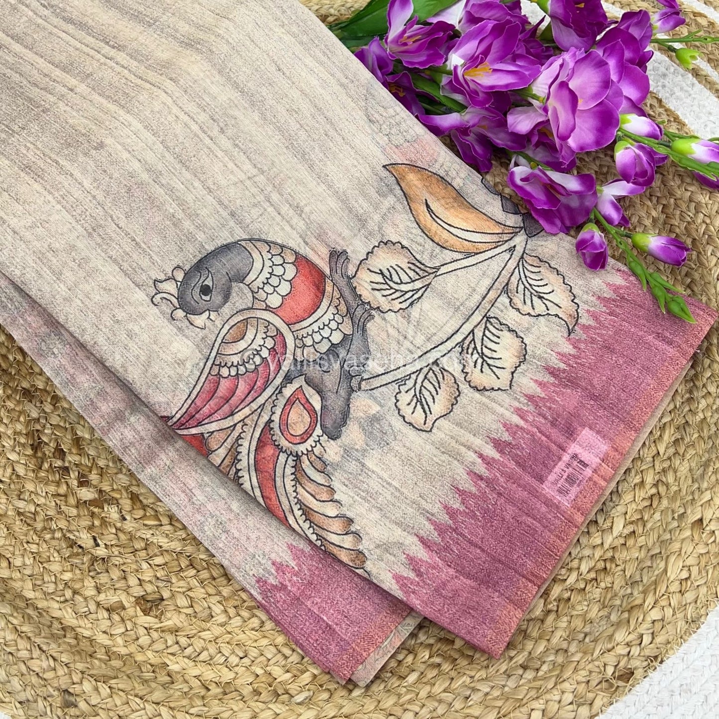 Semi Chanderi Saree - Digital Printed - VVSCD001