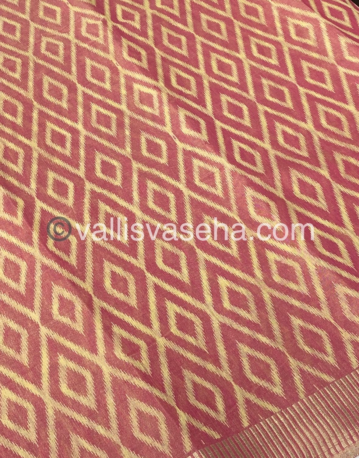 Semi Tussar Silk - Pinkish Peach Shade - VVSTS004