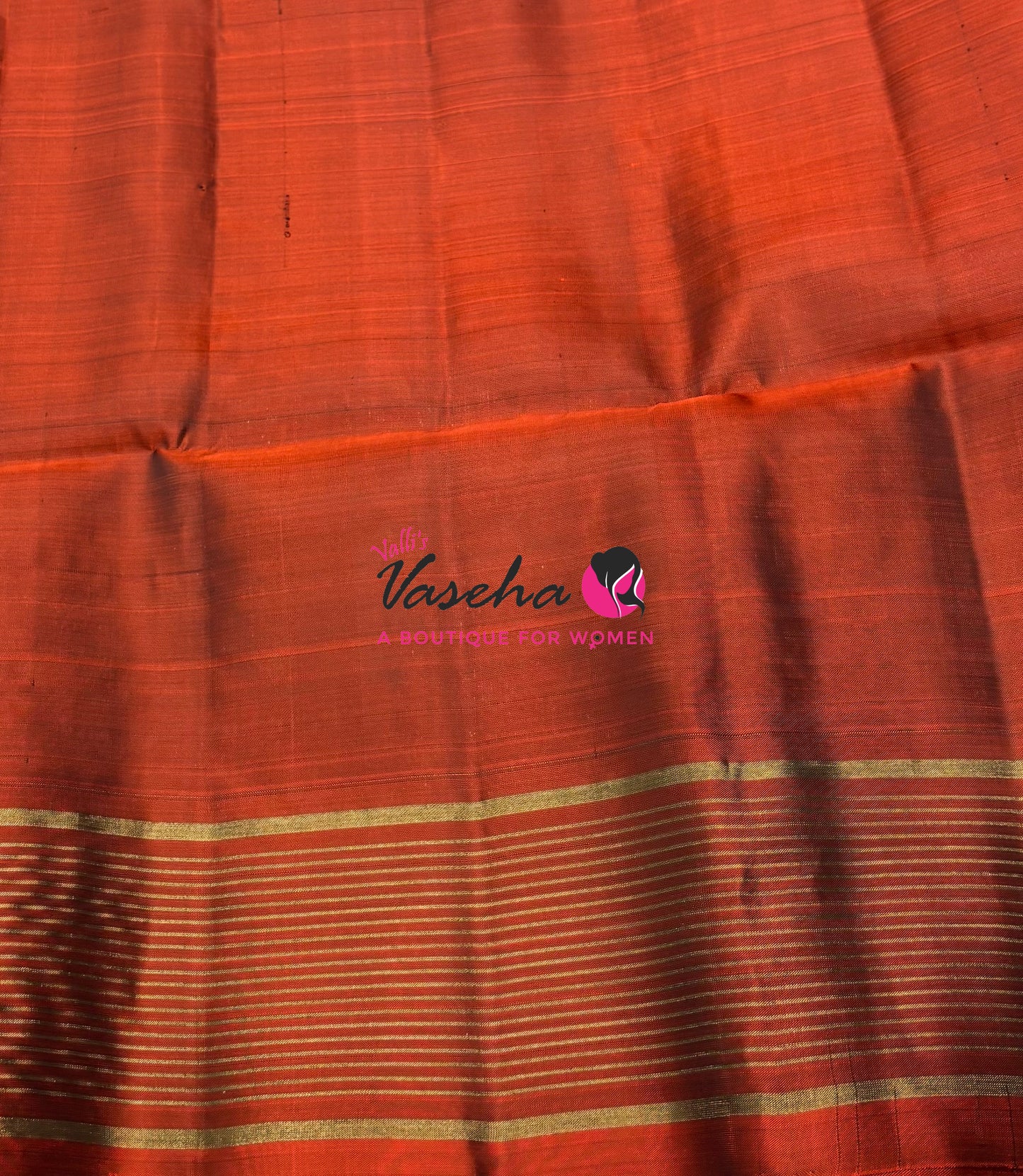 Half Mixed Soft Silk Saree - (1.75 warp)Brown & Rust Orange - VVPSS090