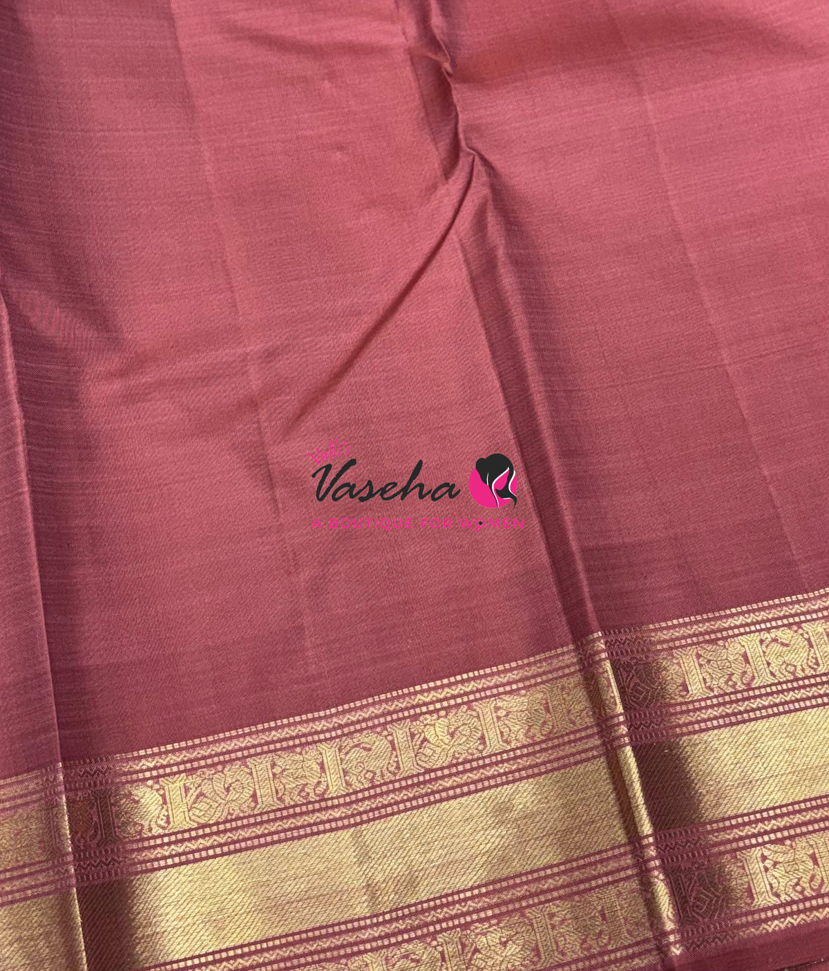 Pure Kanchipuram Silk Saree - Peach Shade - VVPS025