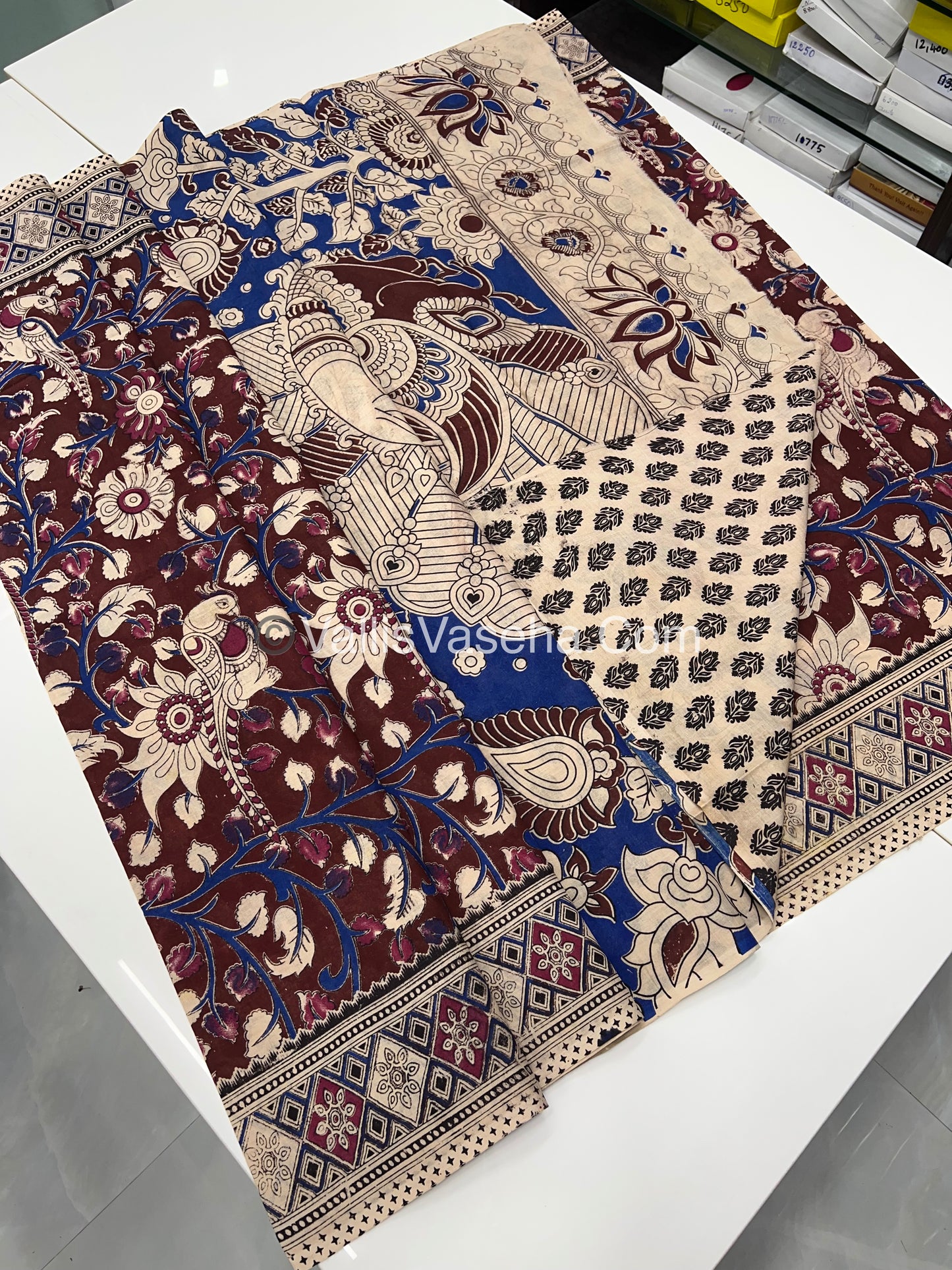 Pure Kalamkari Cotton Saree - VVPKC001