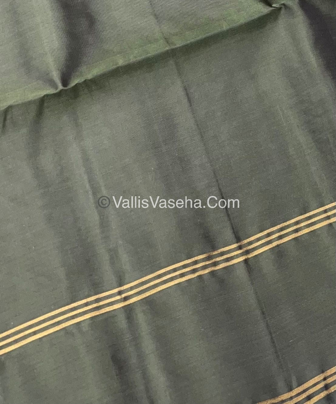 Pure Soft Silk Saree - Pastel Blue & Olive Green - VVPSS062