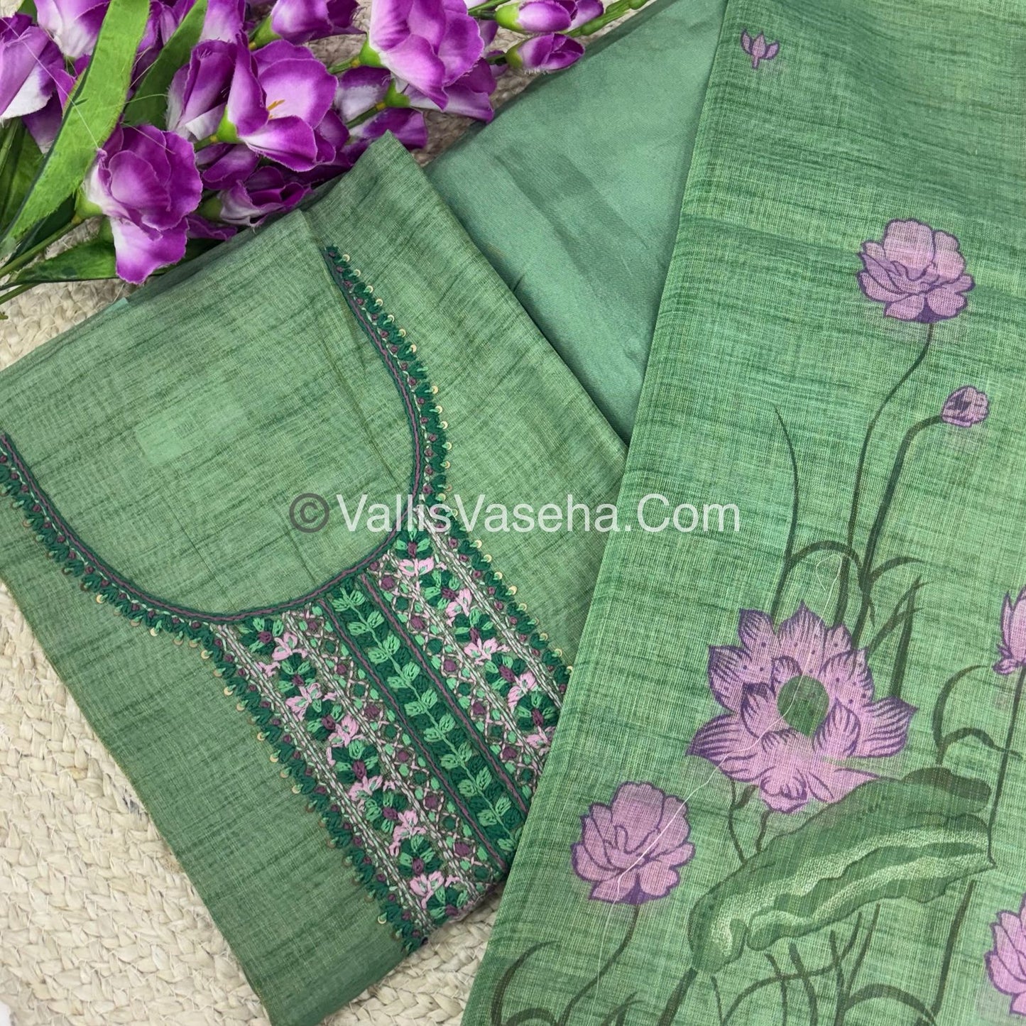 Tissue Linen Salwar Material | VVUSM017