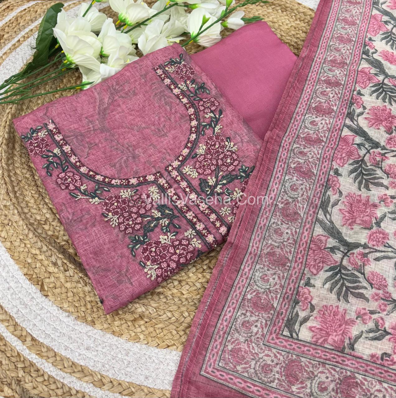 Tissue Linen Salwar Material | VVUSM020