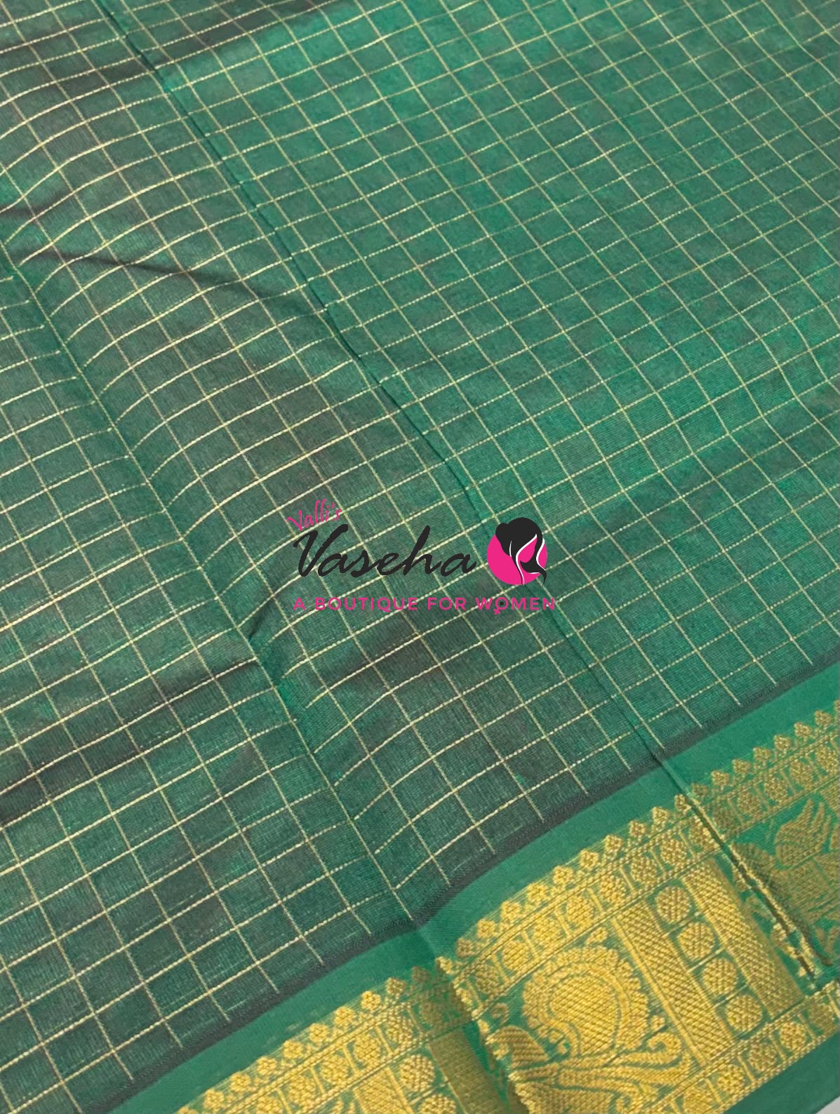 Pure Silk Cotton Saree - Zari Checks - VVCSC001