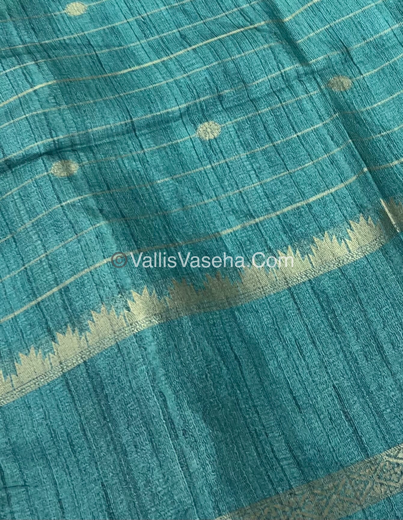 Semi Chanderi Saree - checks pattern - VVSCS004