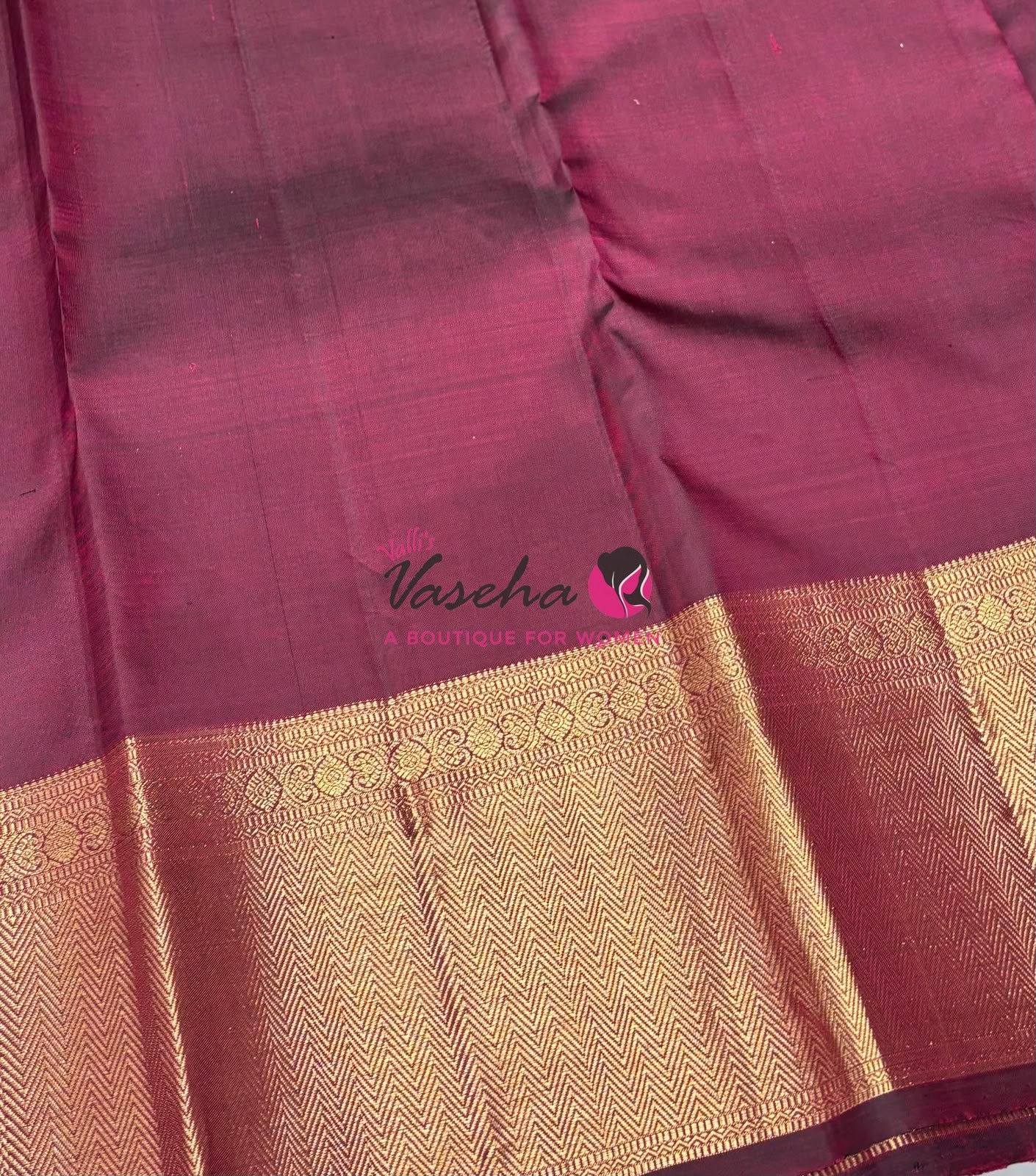 Pure Kanchipuram Silk Saree - Maroon Shade - VVPS045
