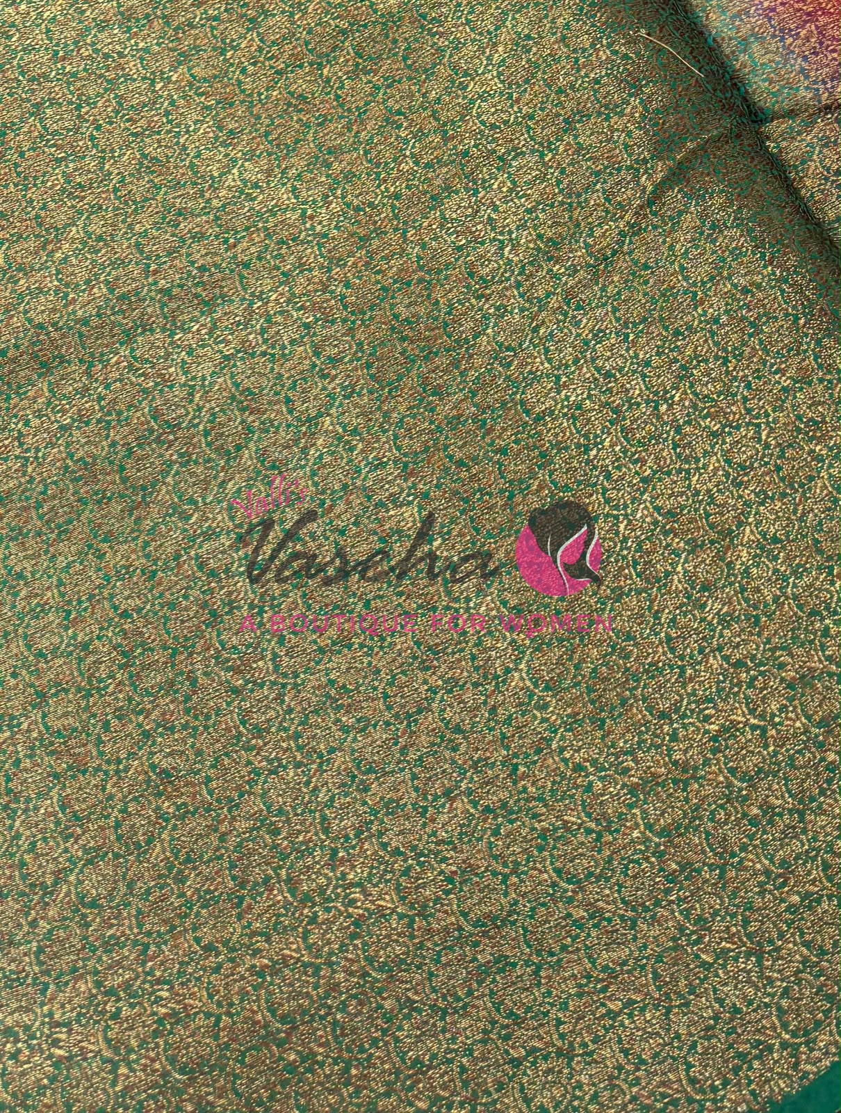 Bamboo Silk Saree- Reddish Pink with Green Shade - VVBSS013
