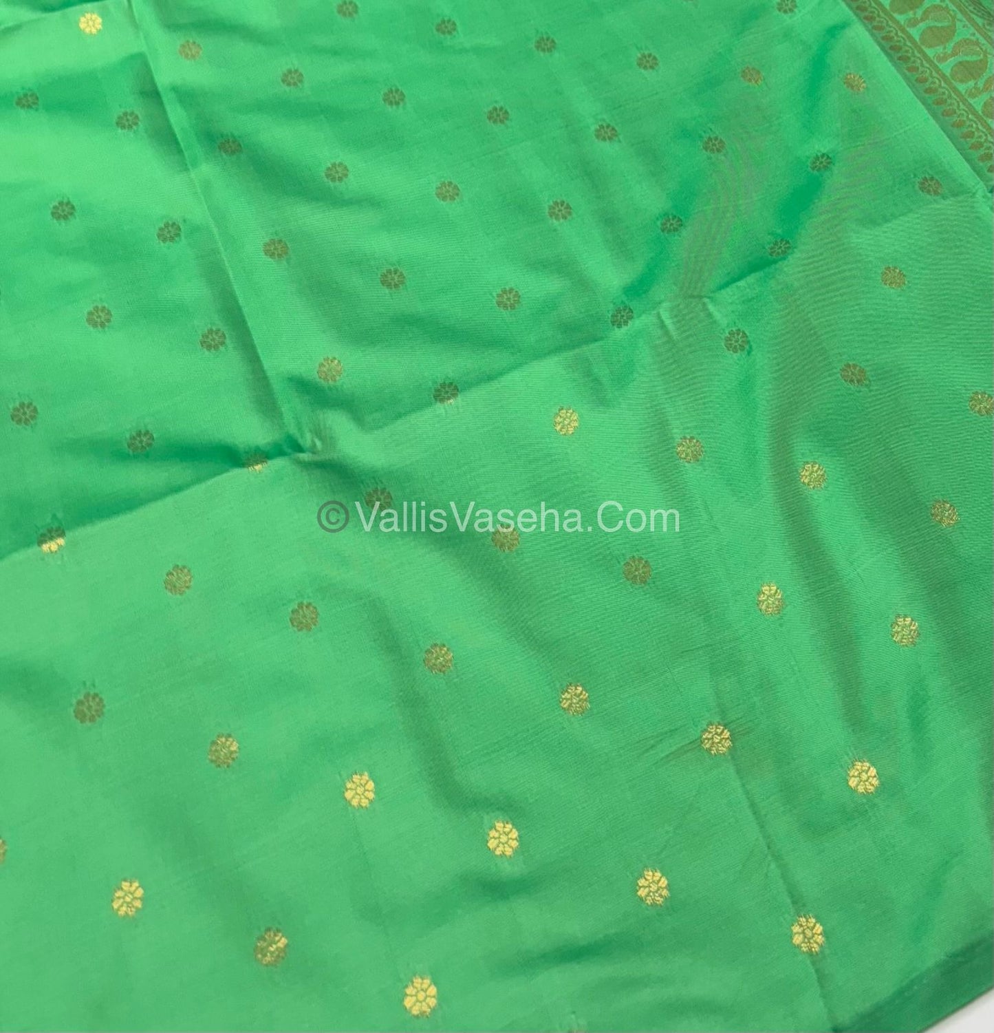 Semi Soft Silk - Borderless - Contemporary Design - Green Shade -VVSSS012