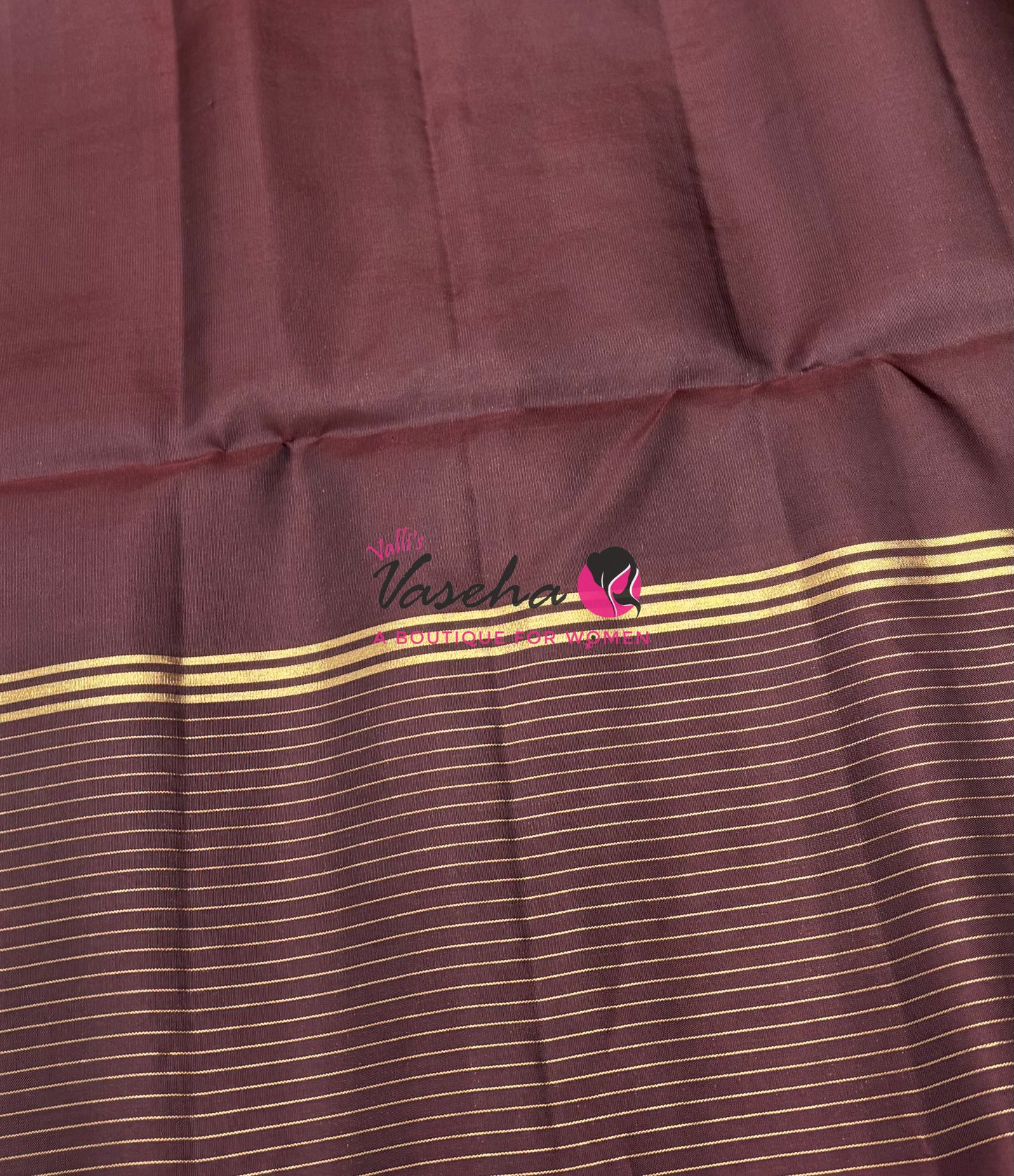 Pure Soft Silk Saree - Yellow with Brown - VVPSS071