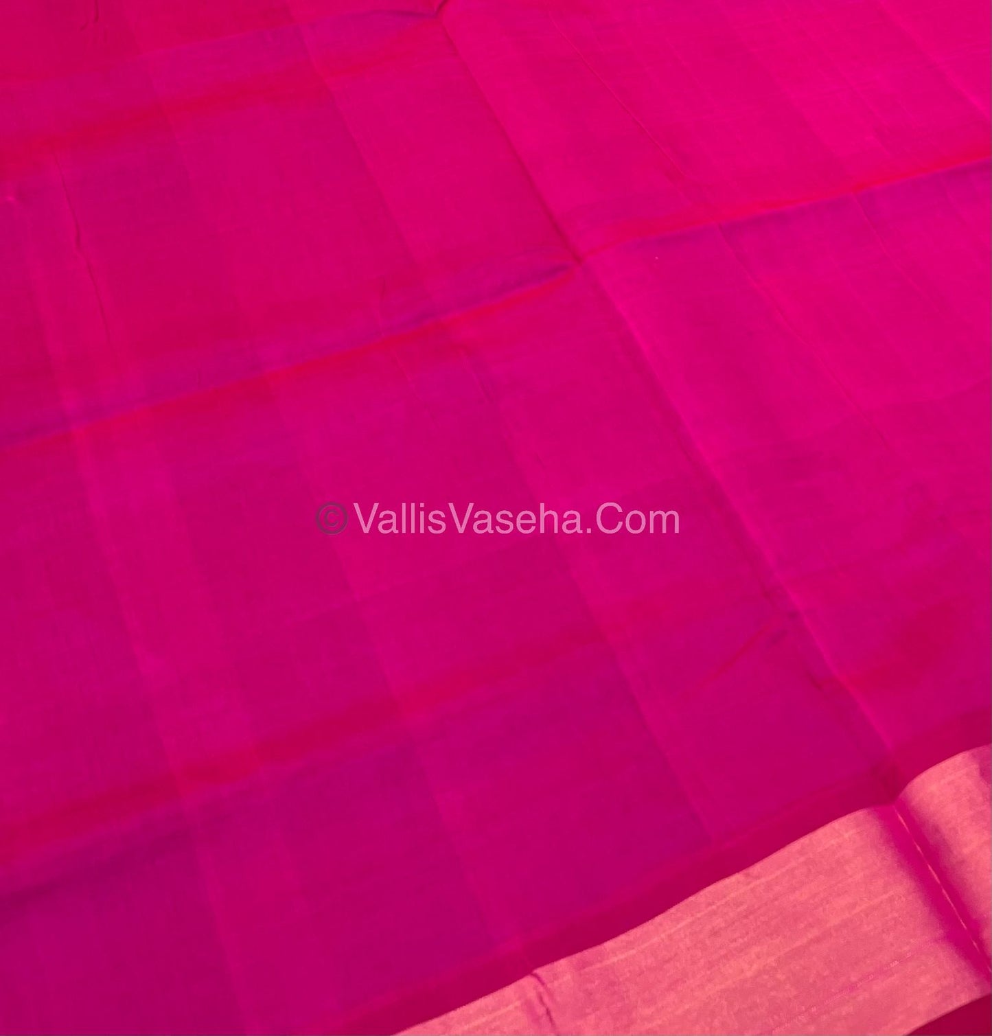 Semi Silk Cotton Saree - Blue & Pink Combo - VVSSC001