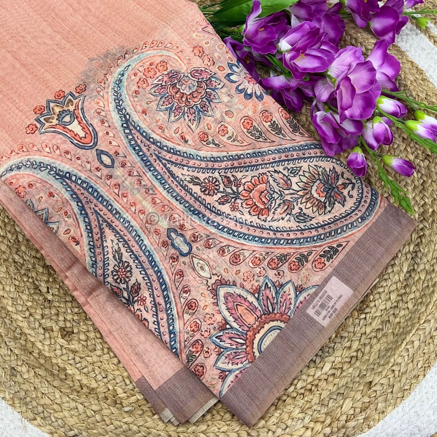 Semi Chanderi Saree - Digital Printed - VVSCD001