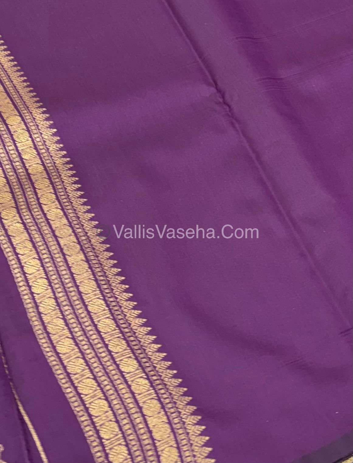 Semi Soft Silk - Border less - Purple Shade -VVSSS026