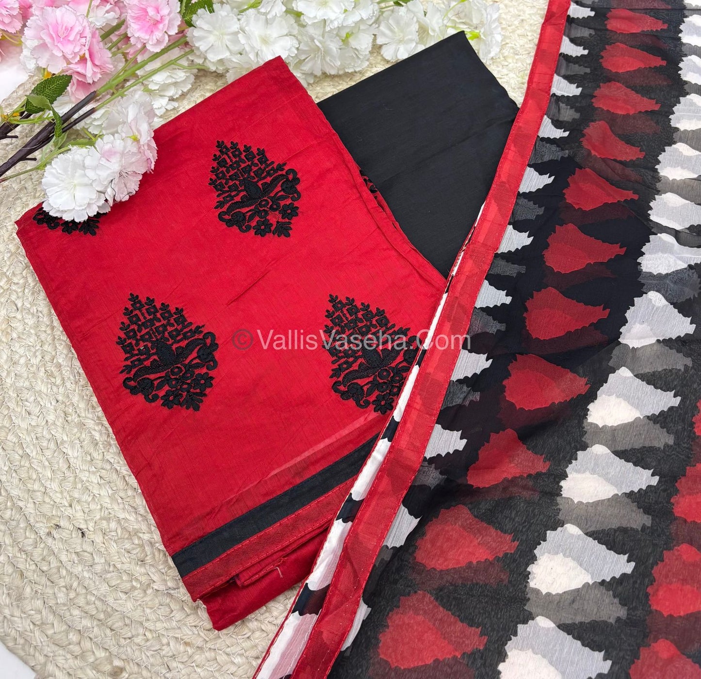 50% less - Offer Unstitched Material - Mixed Cotton Material - VVDUM001