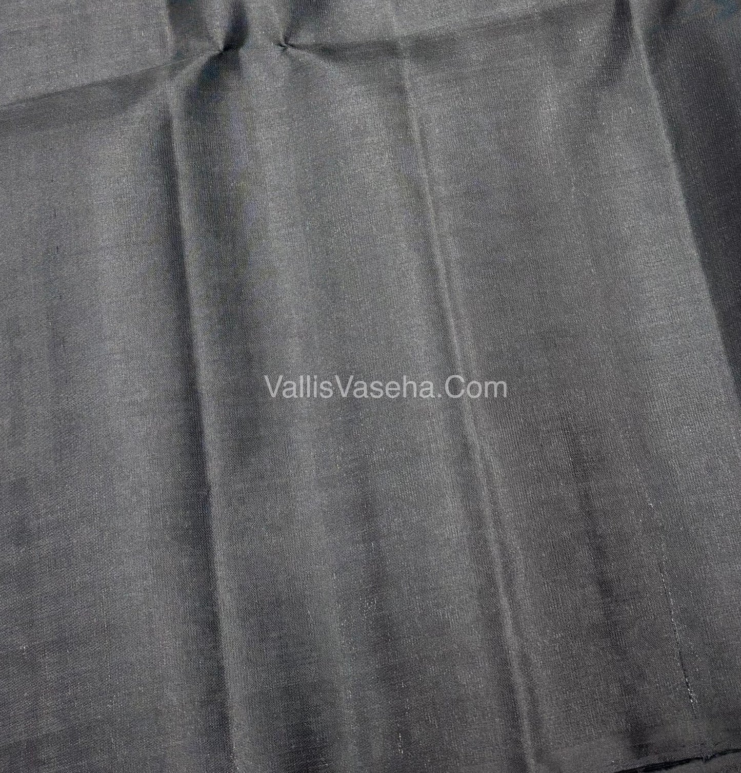 Pure Soft Silk Saree - White with Black - VVPSS067