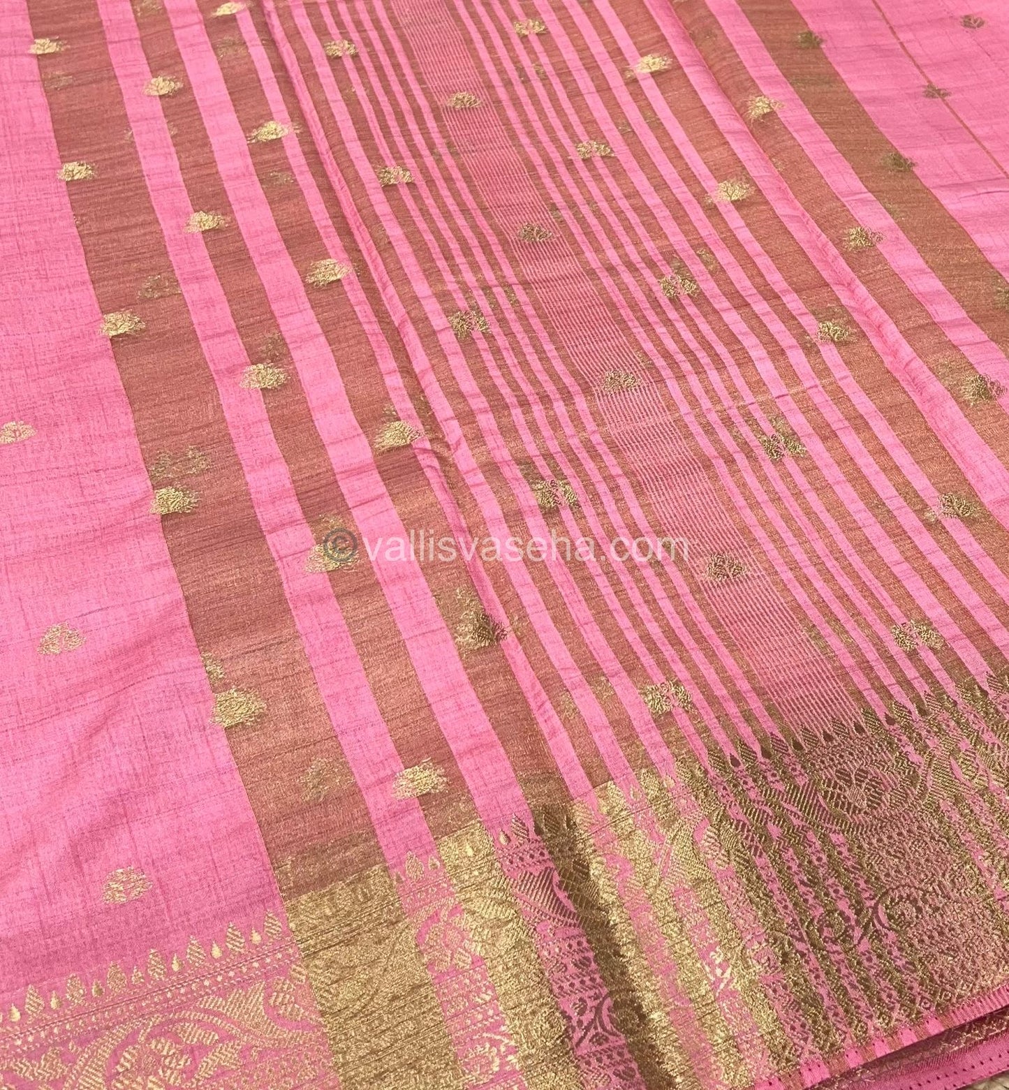 Semi Tussar Silk Saree - Light Peach Shade - VVSTS008